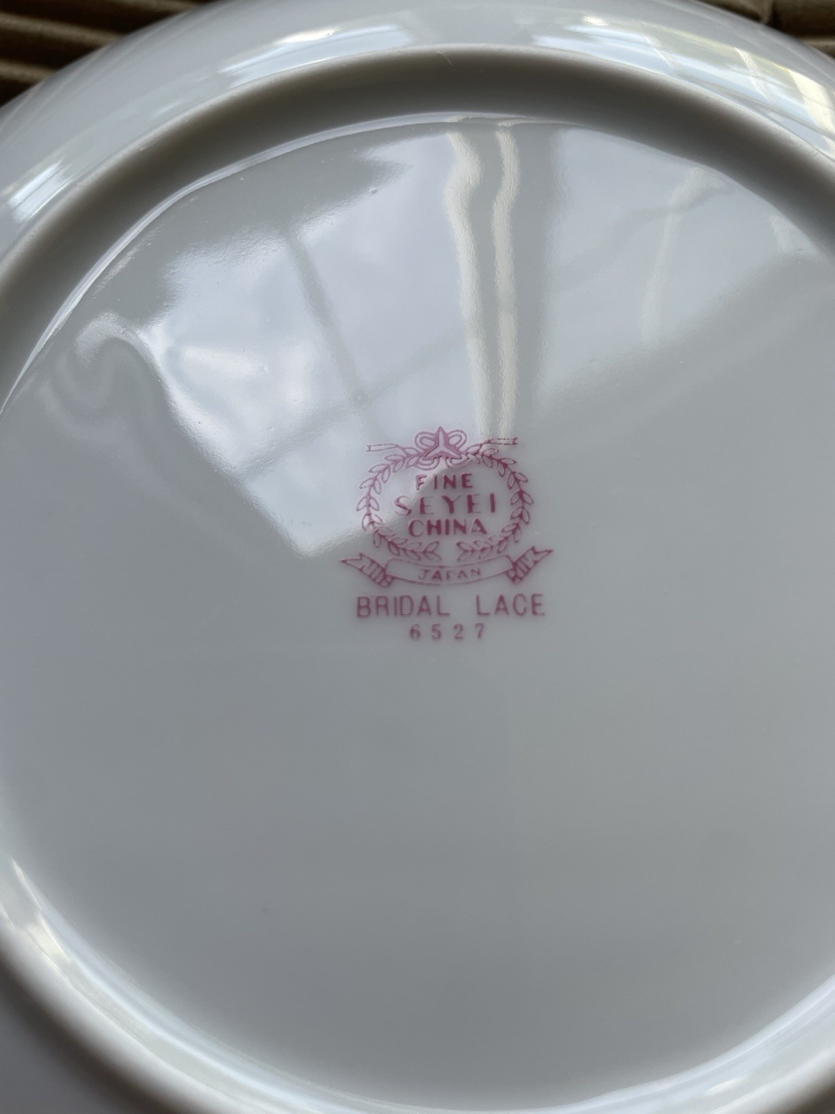 Seyei Bridal Lace (12) 6-3/8” DESSERT PLATES White Silver Fine China Japan NOS
