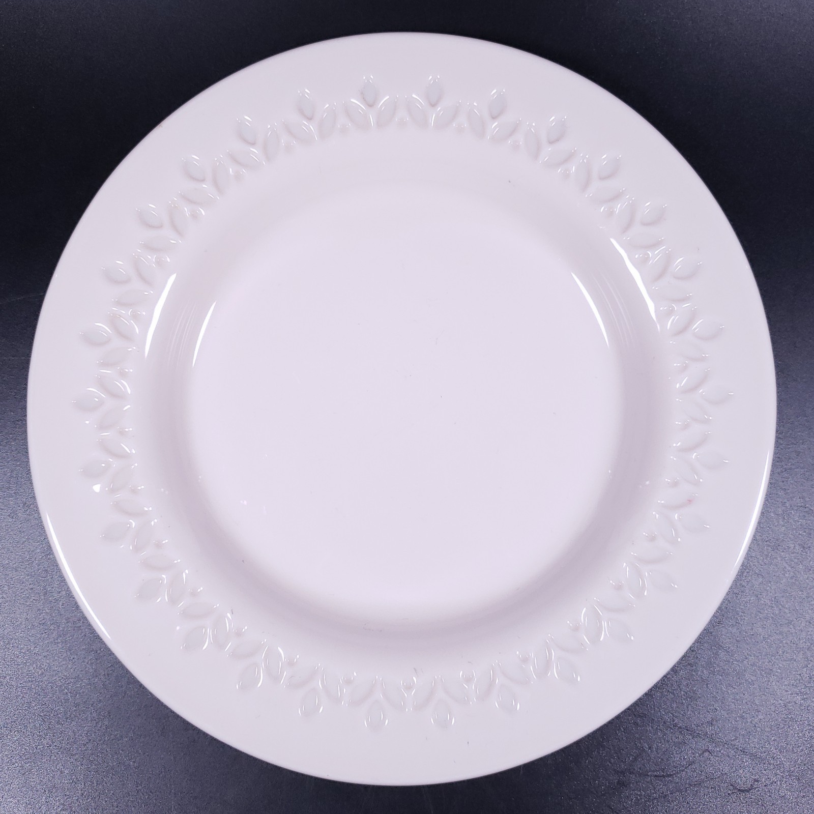 IKEA PARADISISK Off White Shell Pink Floral Tempered Glass SALAD PLATE SET