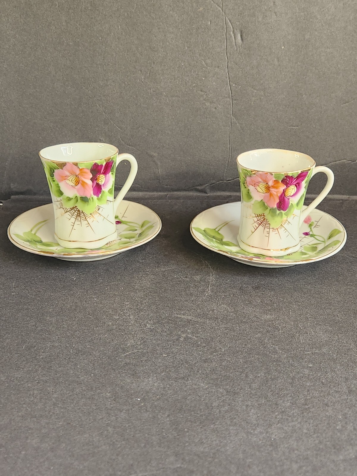 Vintage Floral Teacup Demitasse Cup Japan 3inches