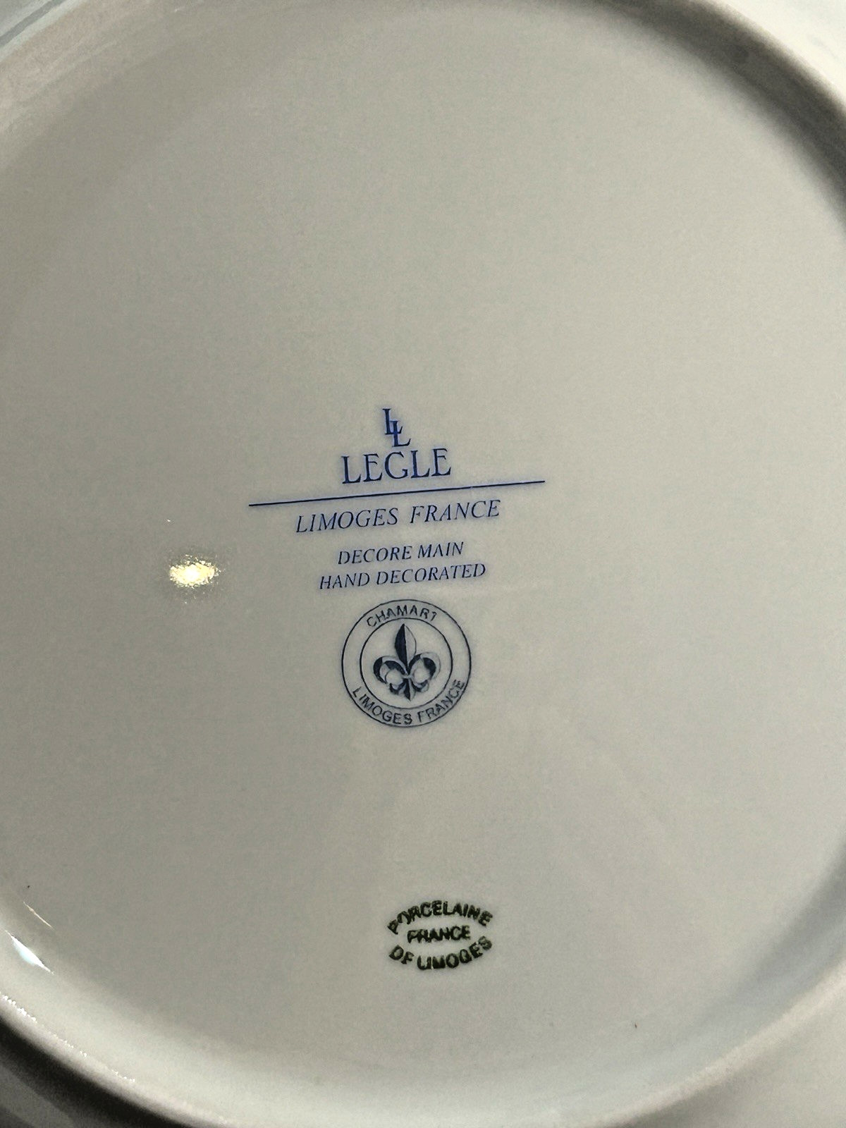 Legle Limoges Chamart Sous Le Soleil 10.25” Dinner Plate Celadon **READ**