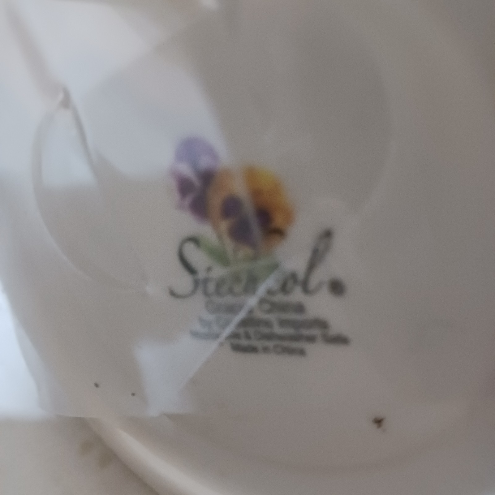 Stechcol Gracie Bone China White & Floral Butterflies TEAPOT