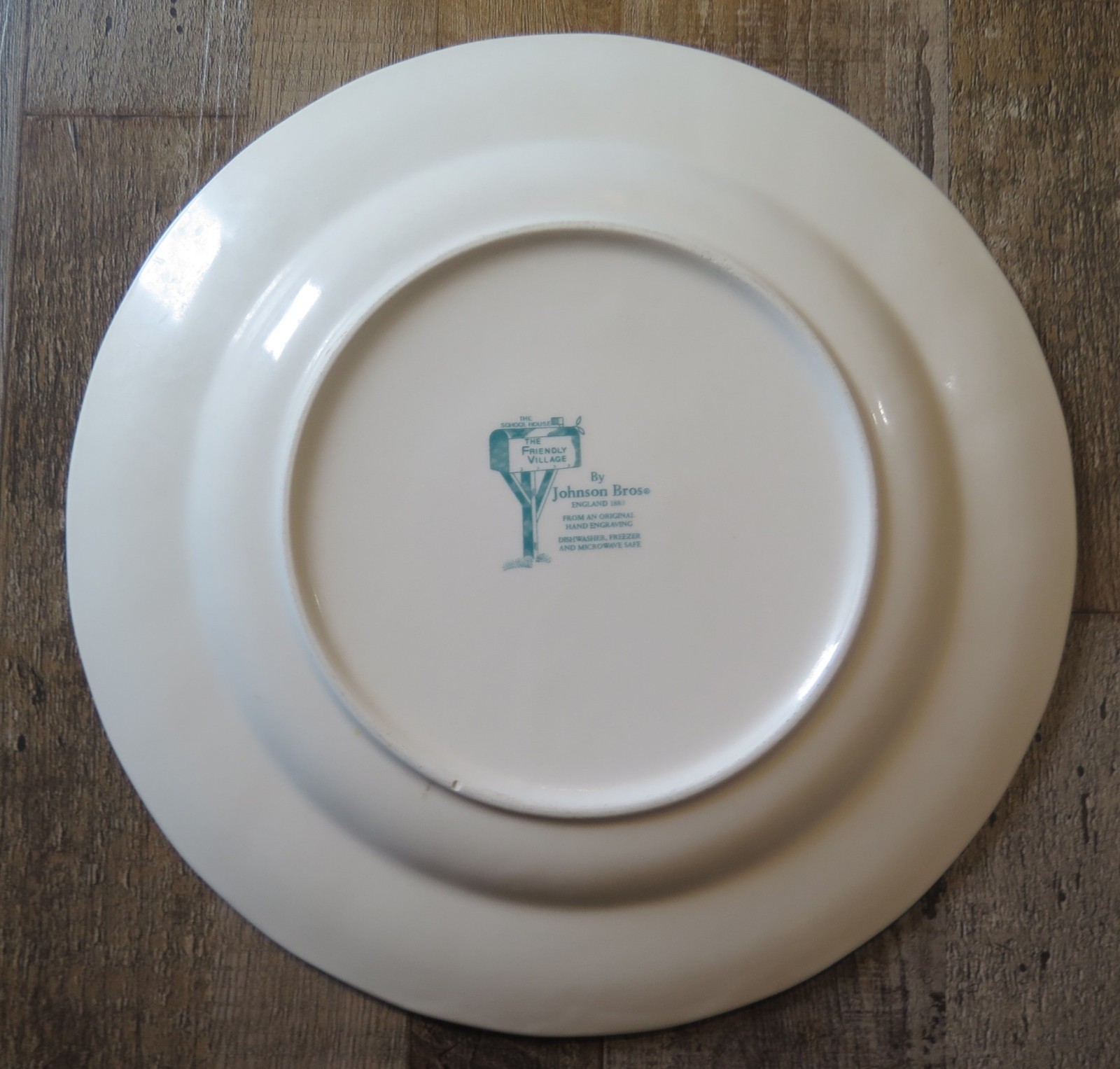 Lot 4 Johnson Bros China The Friendly Village Covered Bridge 9 3/4″ Dinner Plate
