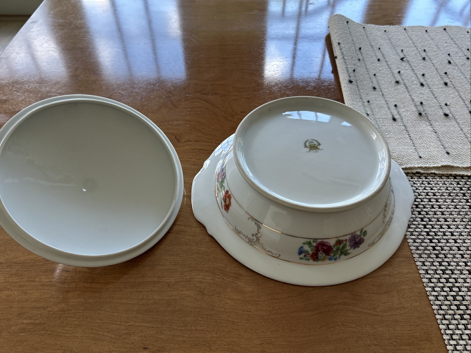 Vintage Made In Occupied Japan Serving Bowl And Lid Floral SGK China