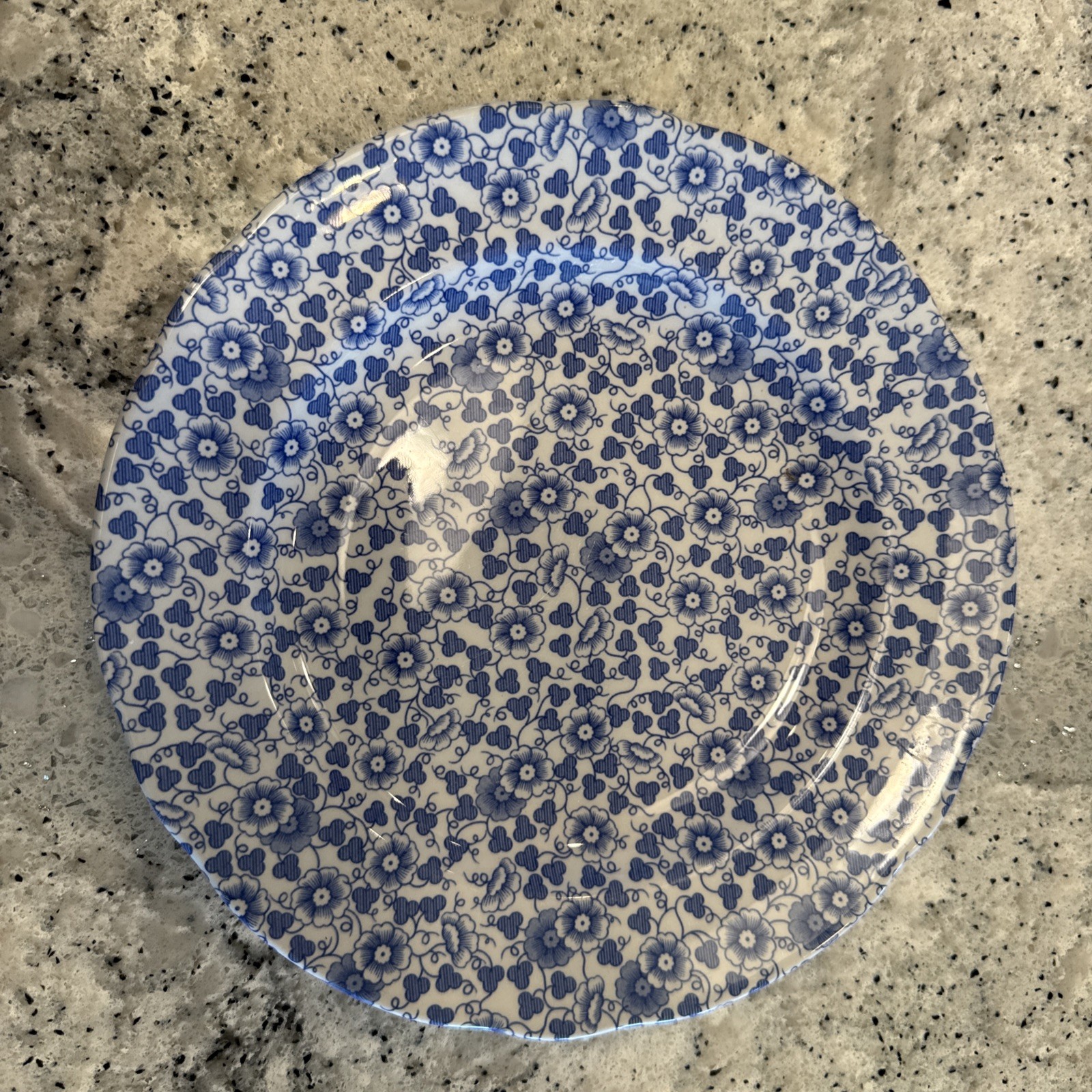 Spode Penny Lane Daisy White 7.5 Inches Salad Plates Blue Floral Set of 4 Rare