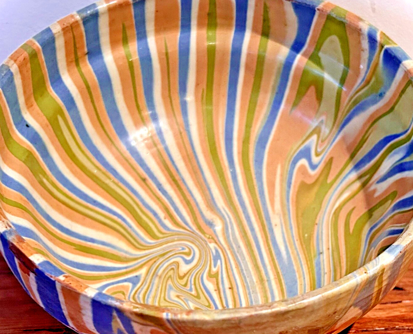 FRENCH ANtTIQUE TERRA COTTA GLAZE POTTERY EARTHENWARE PLATE CERAMIC BOWL JASPE