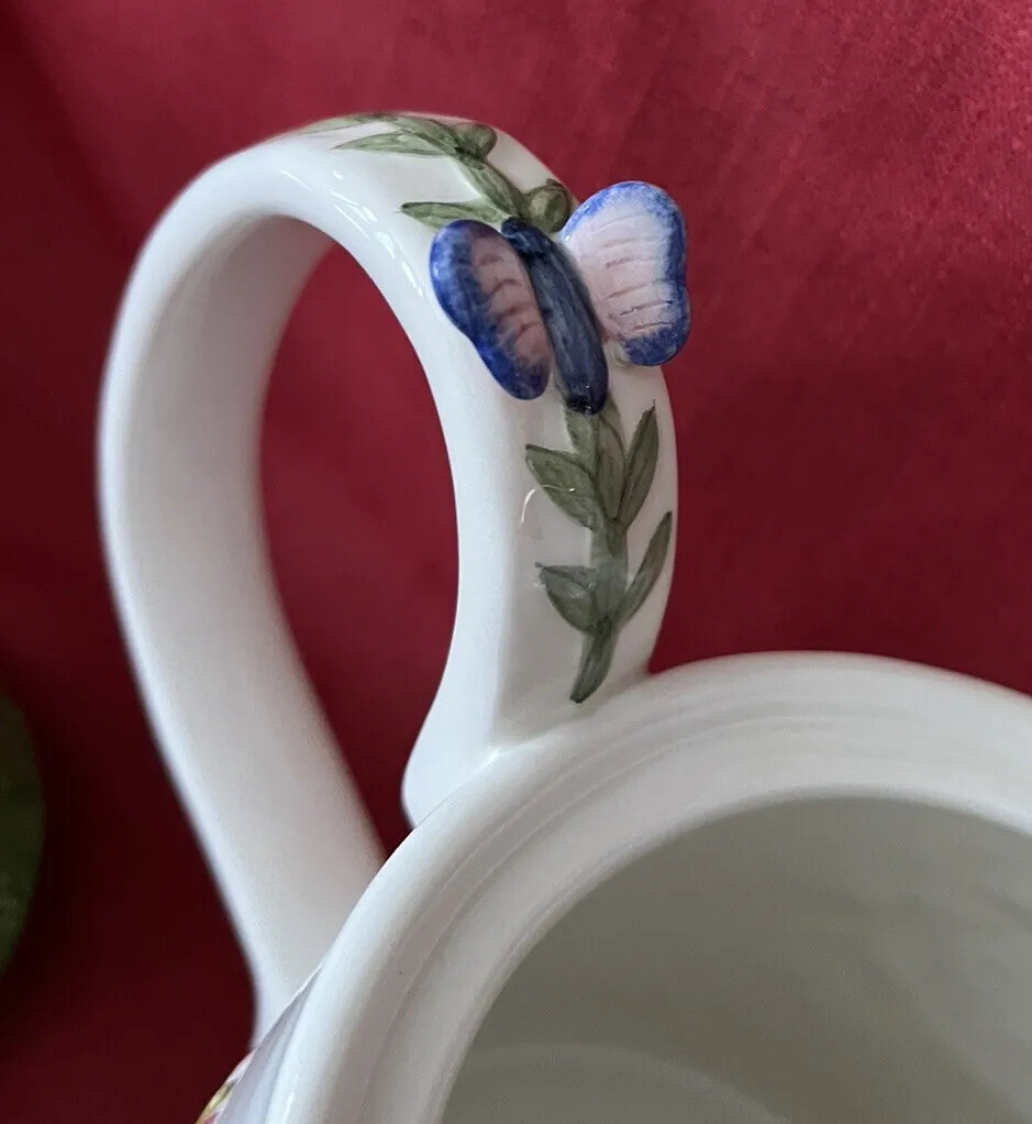 Portmeirion Botanic Garden Watering Can Teapot Butterflies Flowers 2.75pt/1.65qt