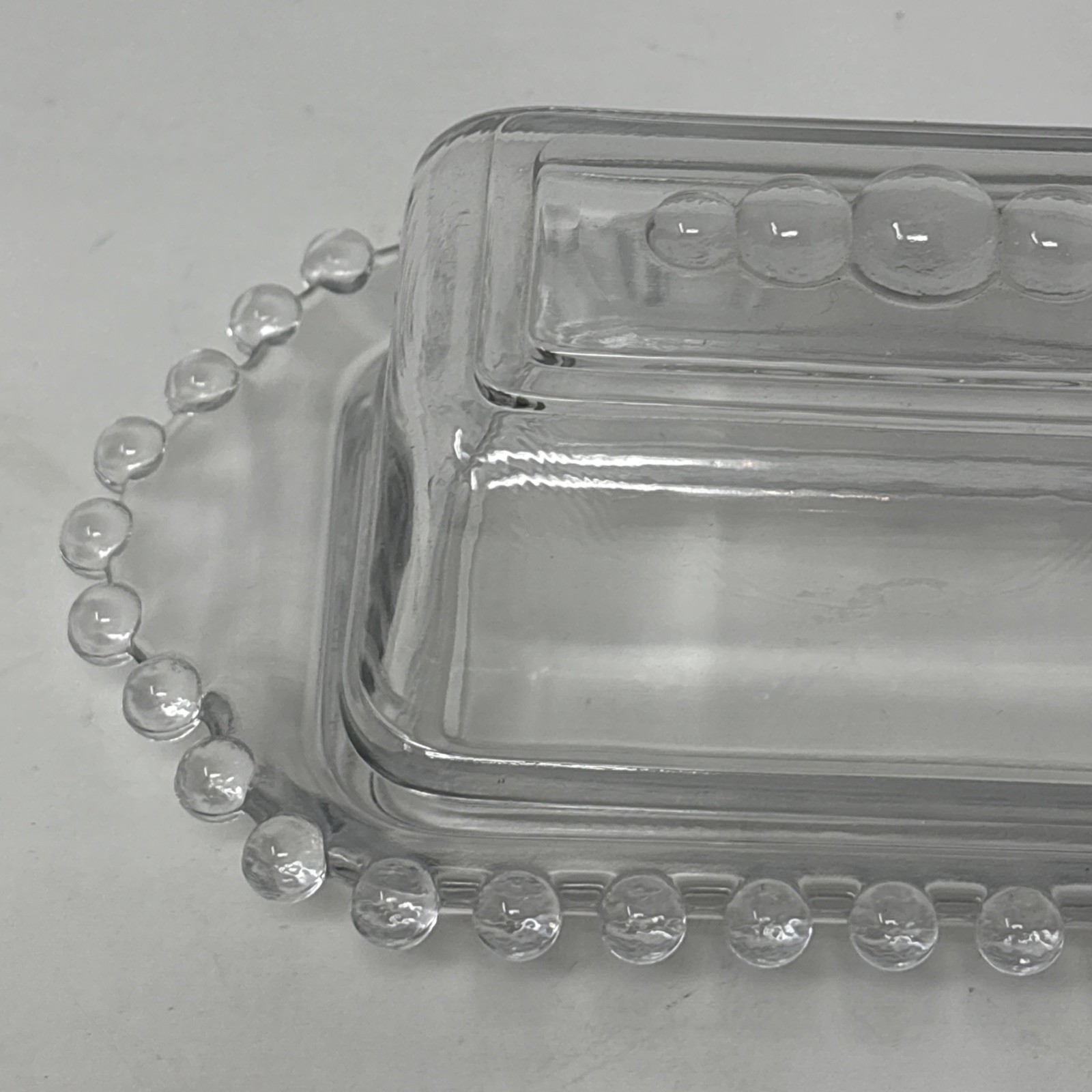 Vintage Imperial Candlewick California Short Butter Dish 6 1/2”