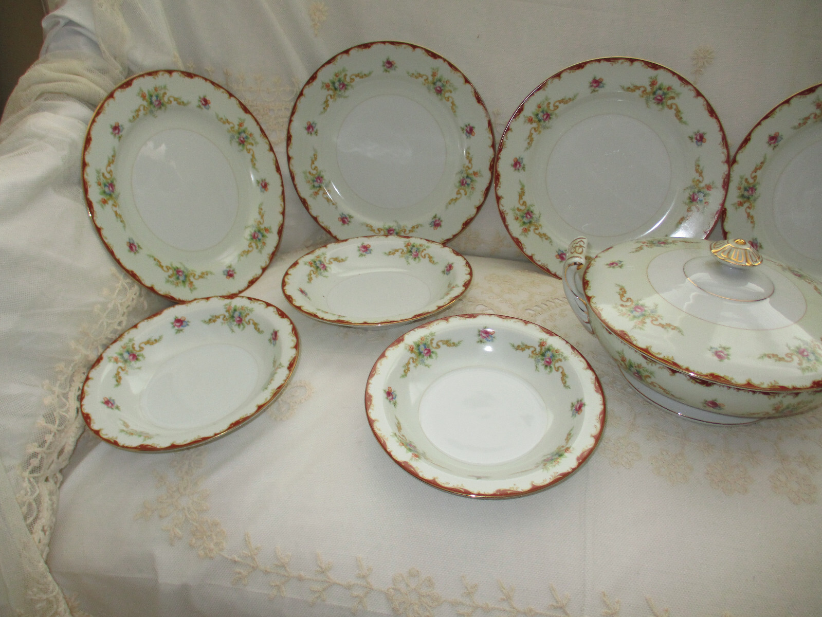 Vintage Harmony House “Wembley” Porcelain Dinner Set for 6 and Covered Tureen