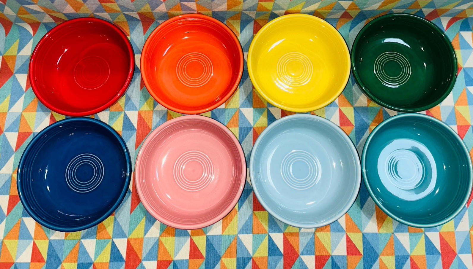 NEW FIESTA mixed bright RAINBOW set 8 small cereal fruit BOWLS FIESTAWARE 14 oz