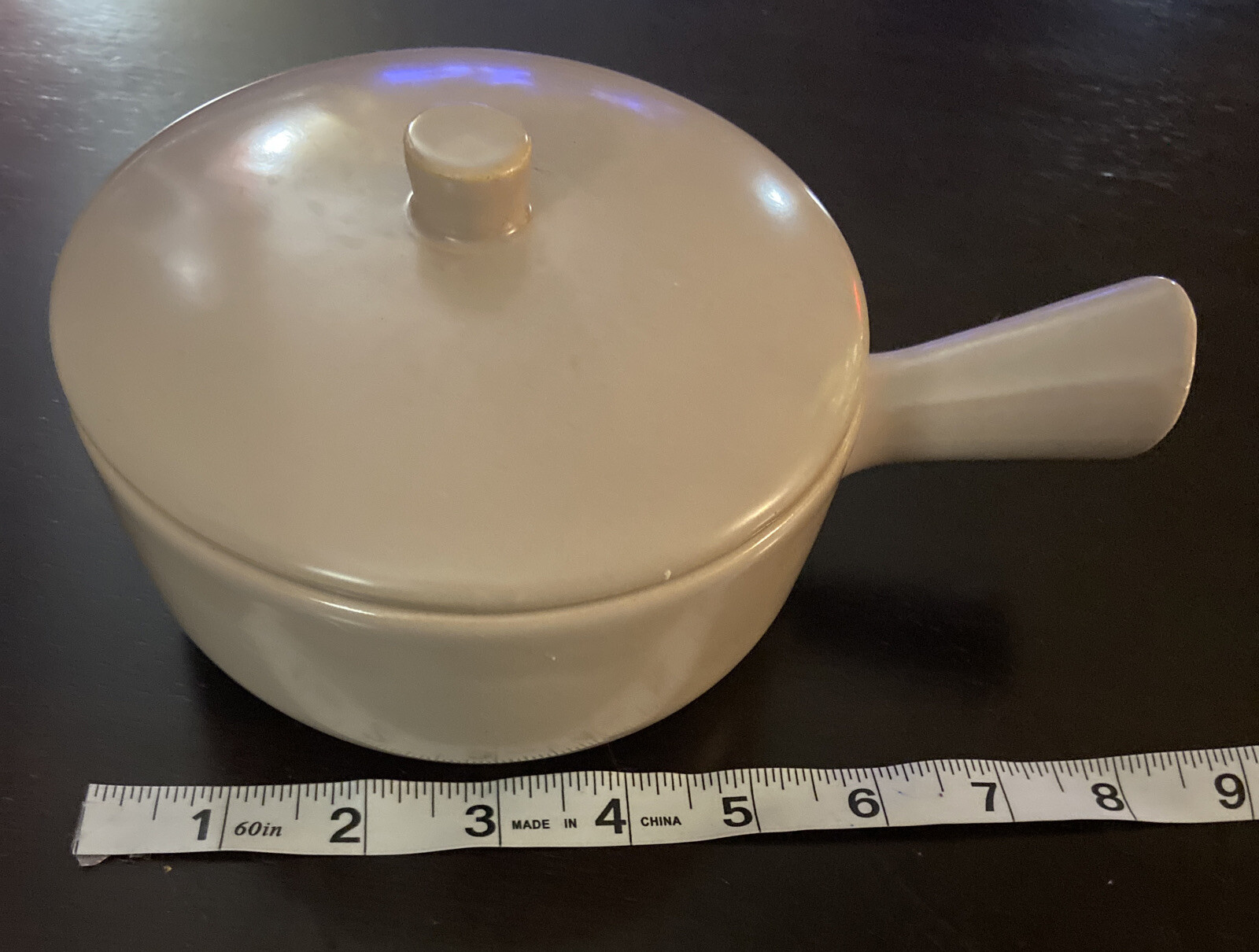 Vintage La Solana Clay Pottery Company Individual Serving Casserole Covered Bowl