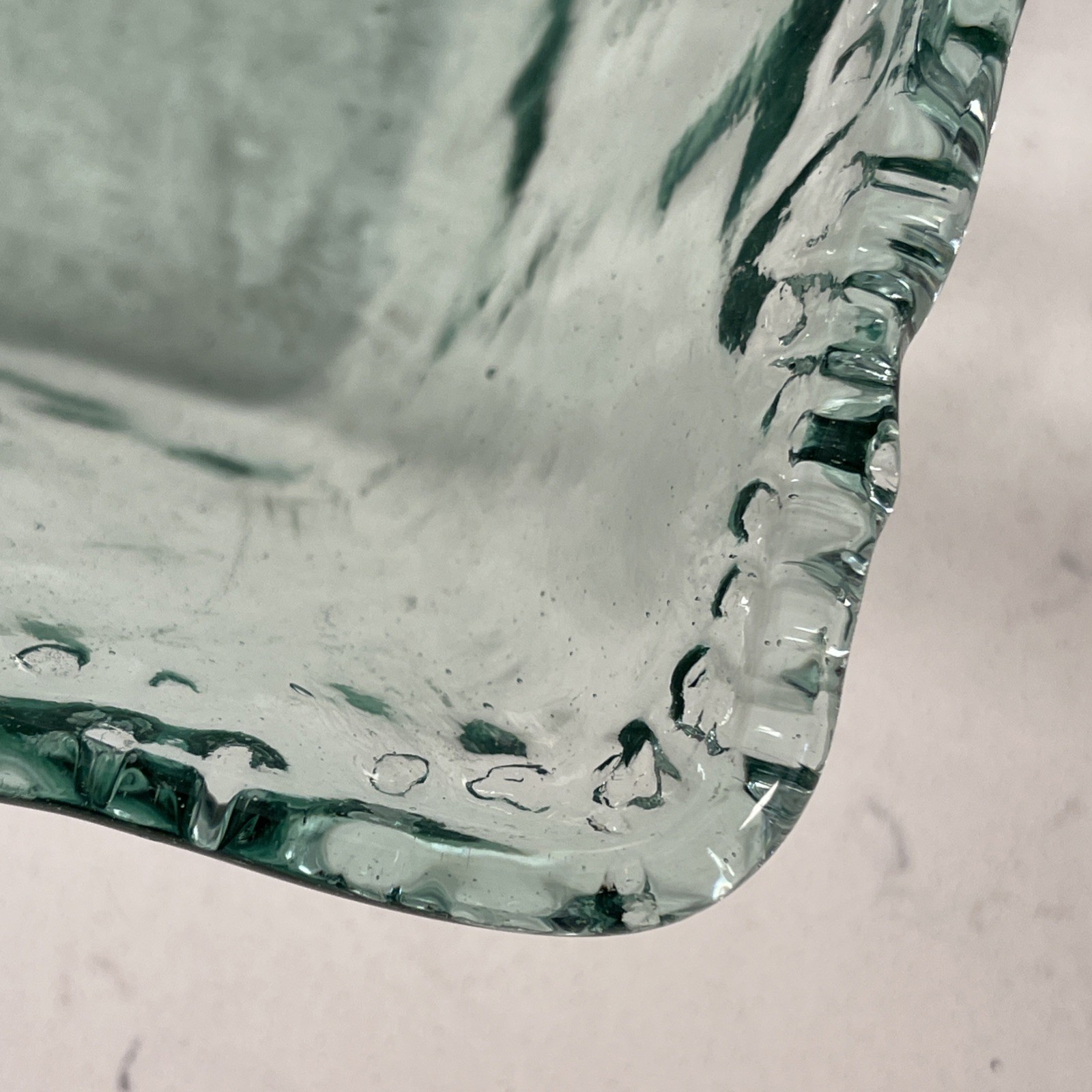 Vitrocolor Square Recycled Glass Bowl Aqua Green Bottle Glassware Home Decor