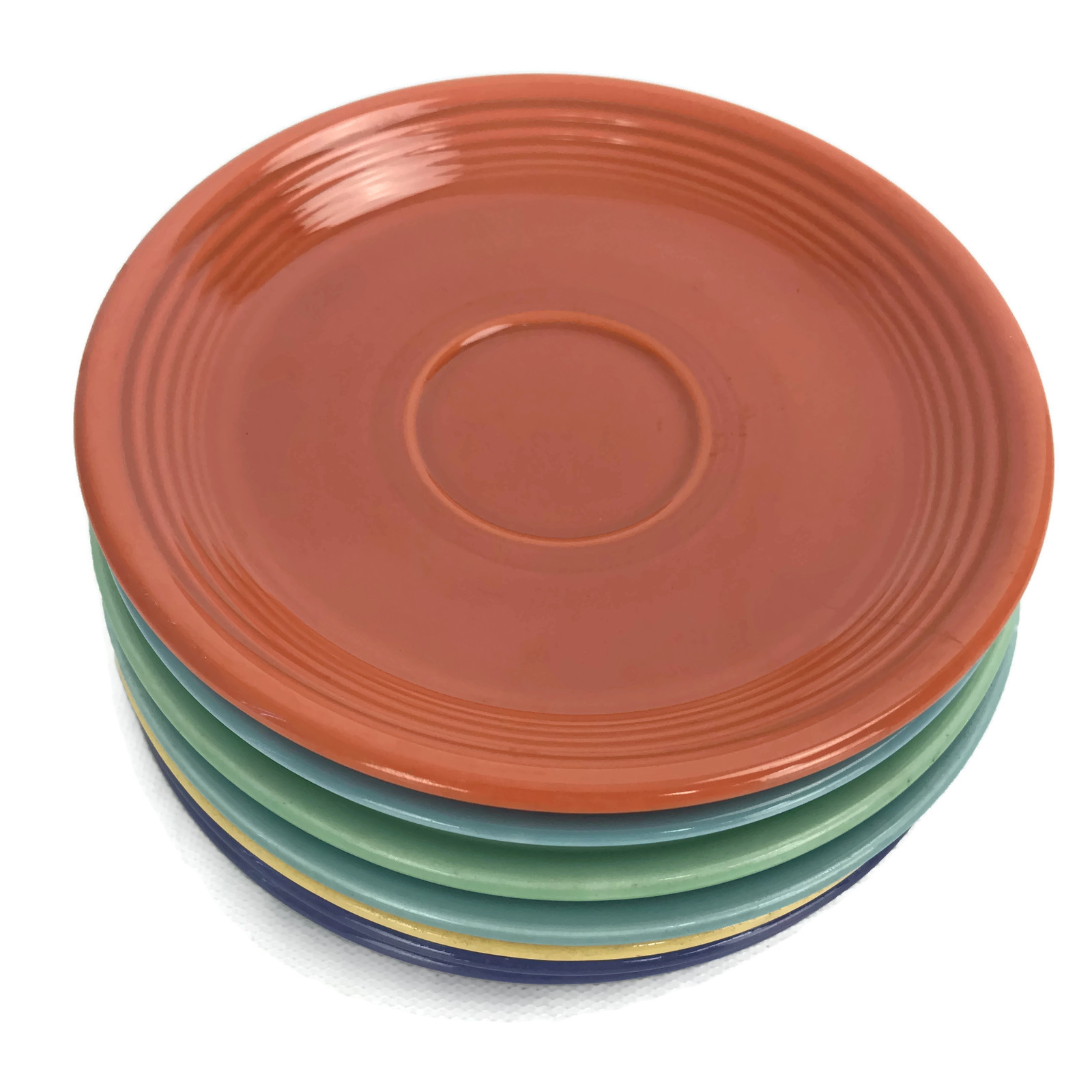 Vintage Fiesta Bread Plates & Saucers Original Glaze Colors 1936 -1969 6-1/4″ U5
