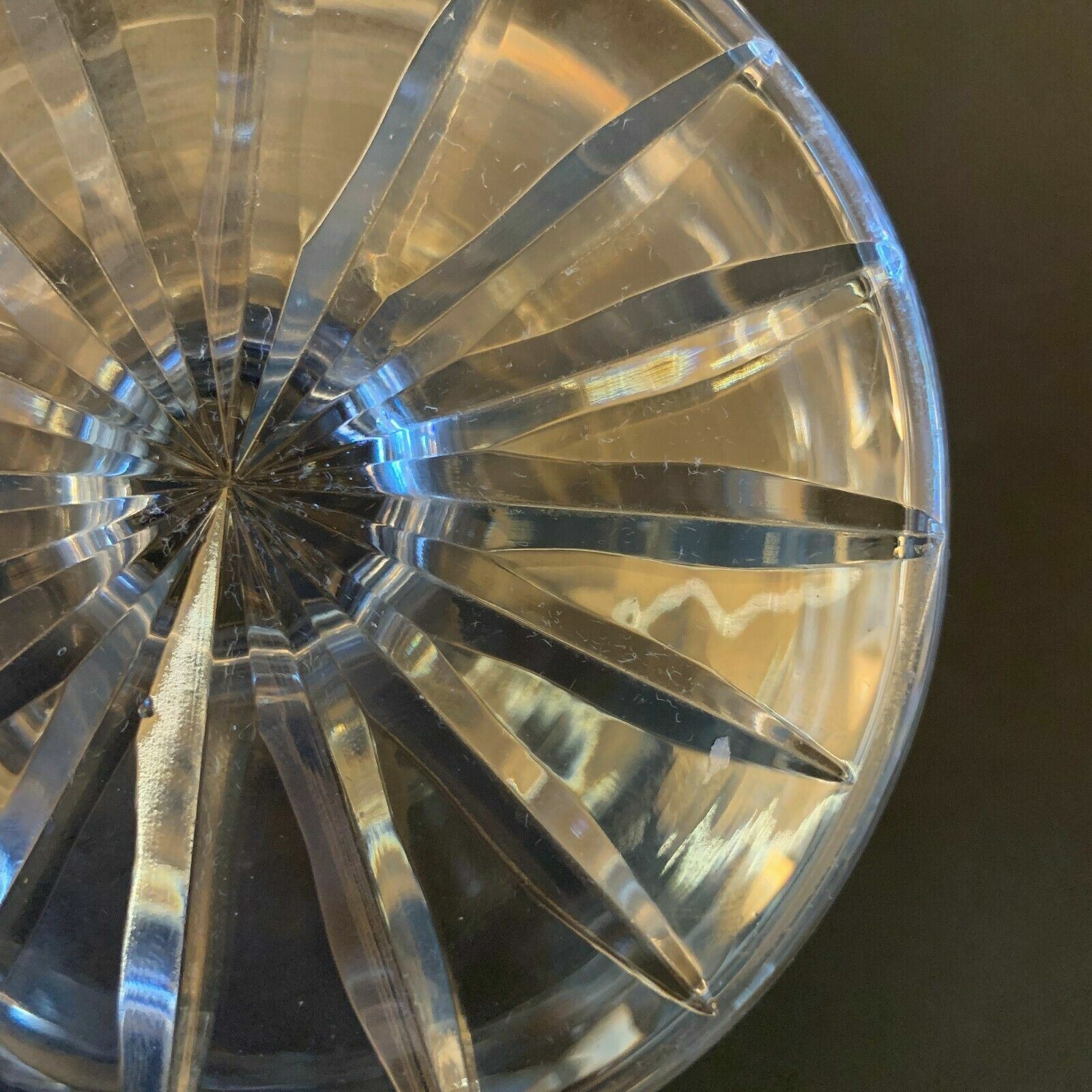 Vintage Tyrone Crystal FOOTED PEDESTAL CANDY DISH Bowl Ireland Signed