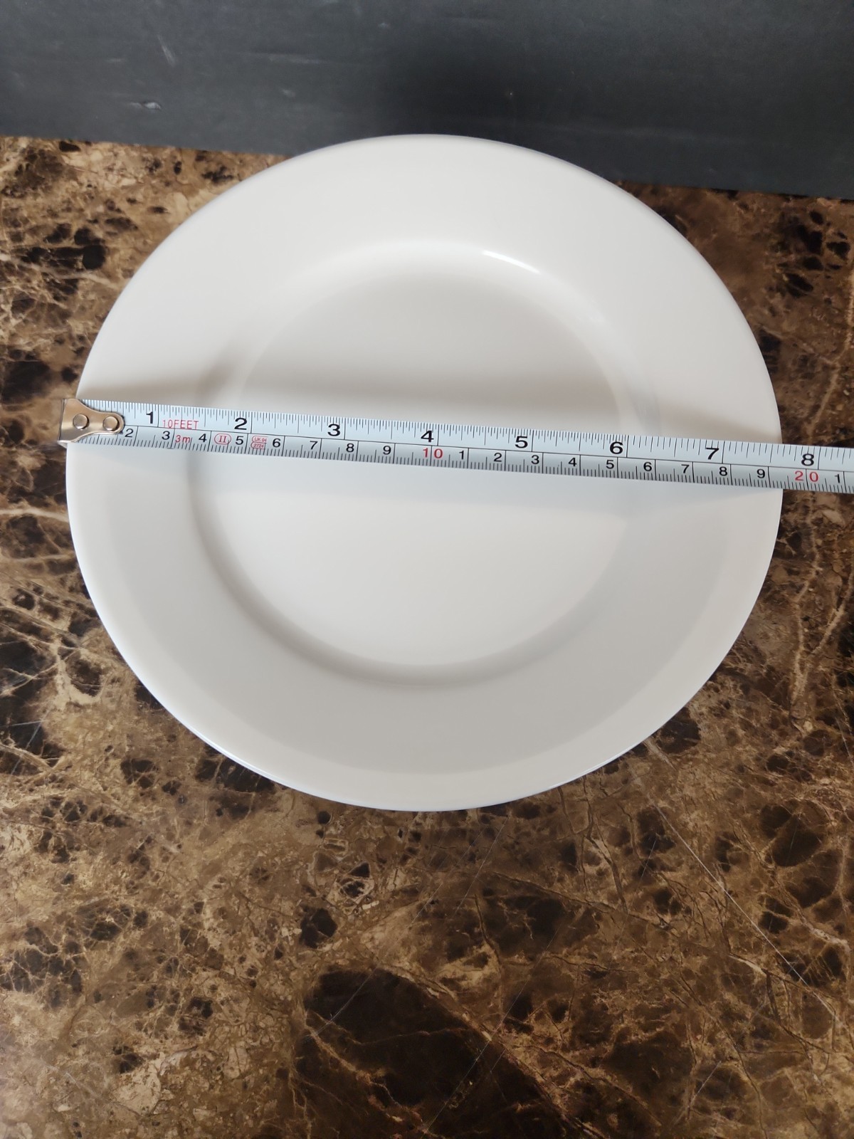 Set Of 12 Oneida F801 Buffalo Bright White Restaurantware Porcelain Plates 7.75″