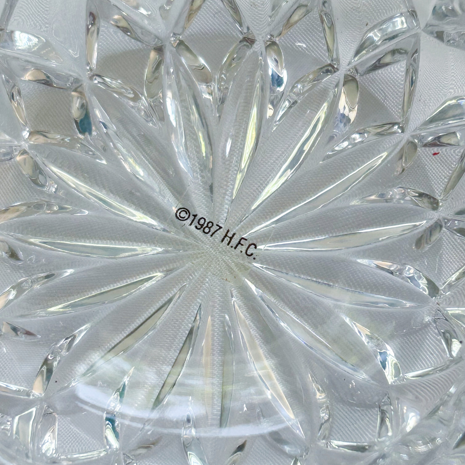 Hershey’s Kiss 1987 Lead Crystal Two-Piece Dish by Jonal with Box