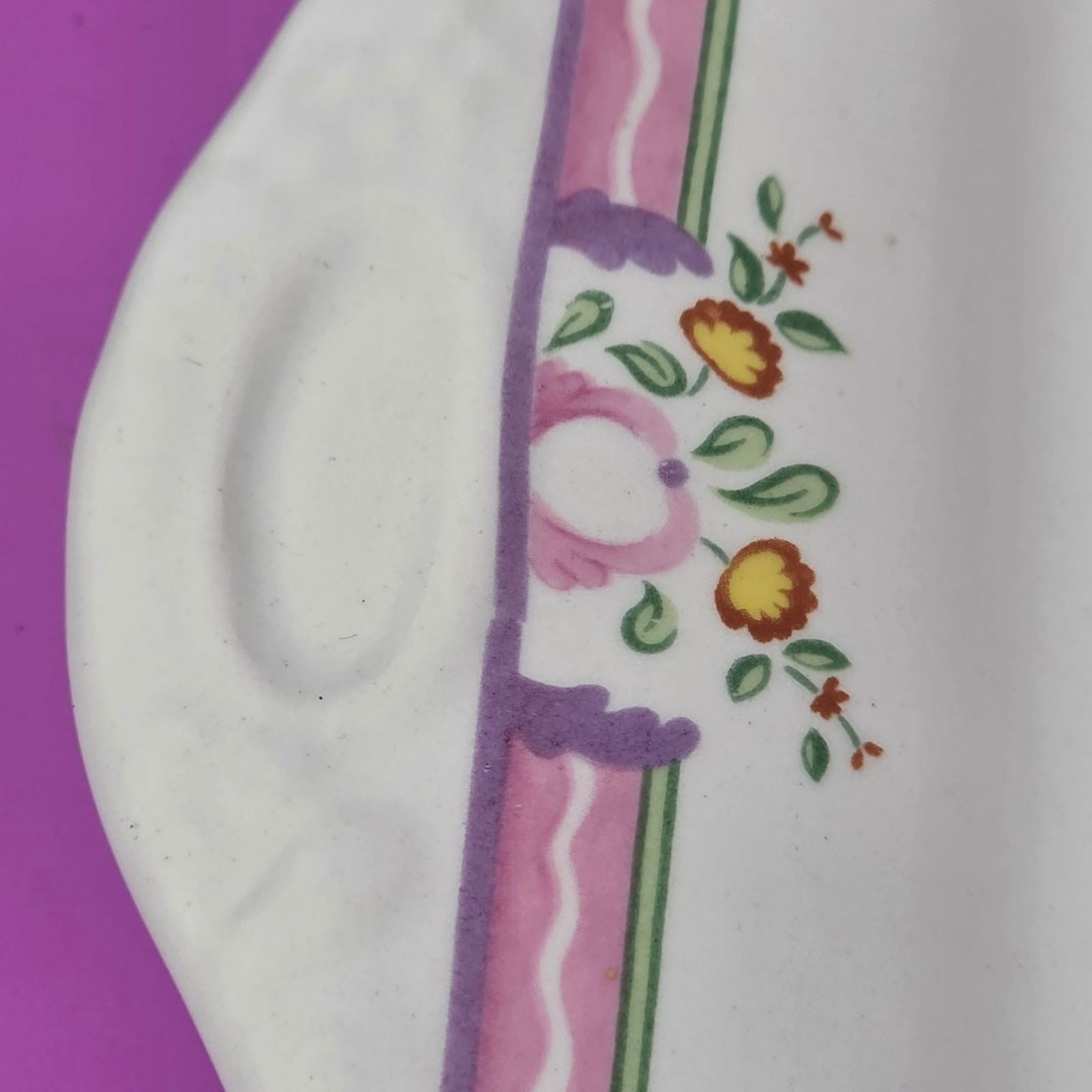 Laura Ashley Alice Serving Tray Rectangular Floral Pink & Green Made In England