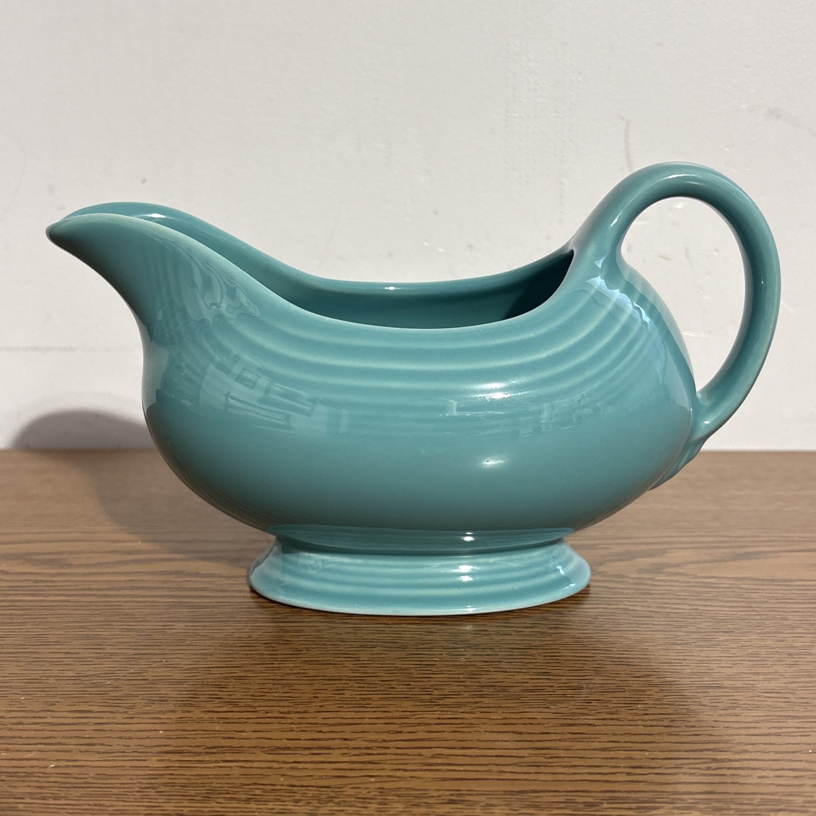 Fiestaware Turquoise Gravy Boat Homer Laughlin Introduced In 1988 Made In USA