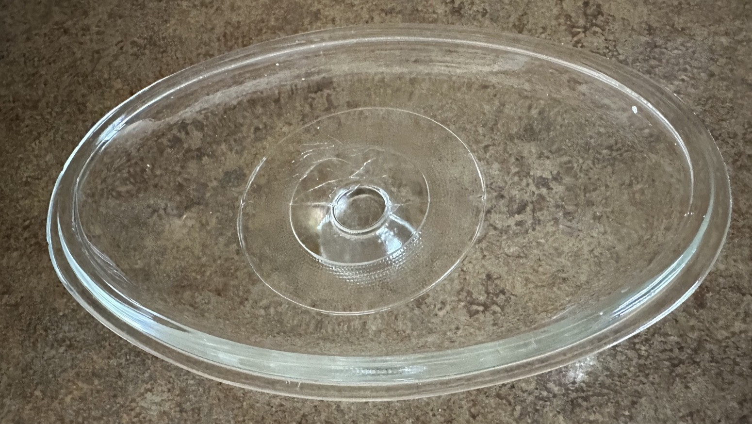Vintage Glasbake Casserole Dish J235 ~ 1 QT Green Daisy Milk Glass Oval With Lid