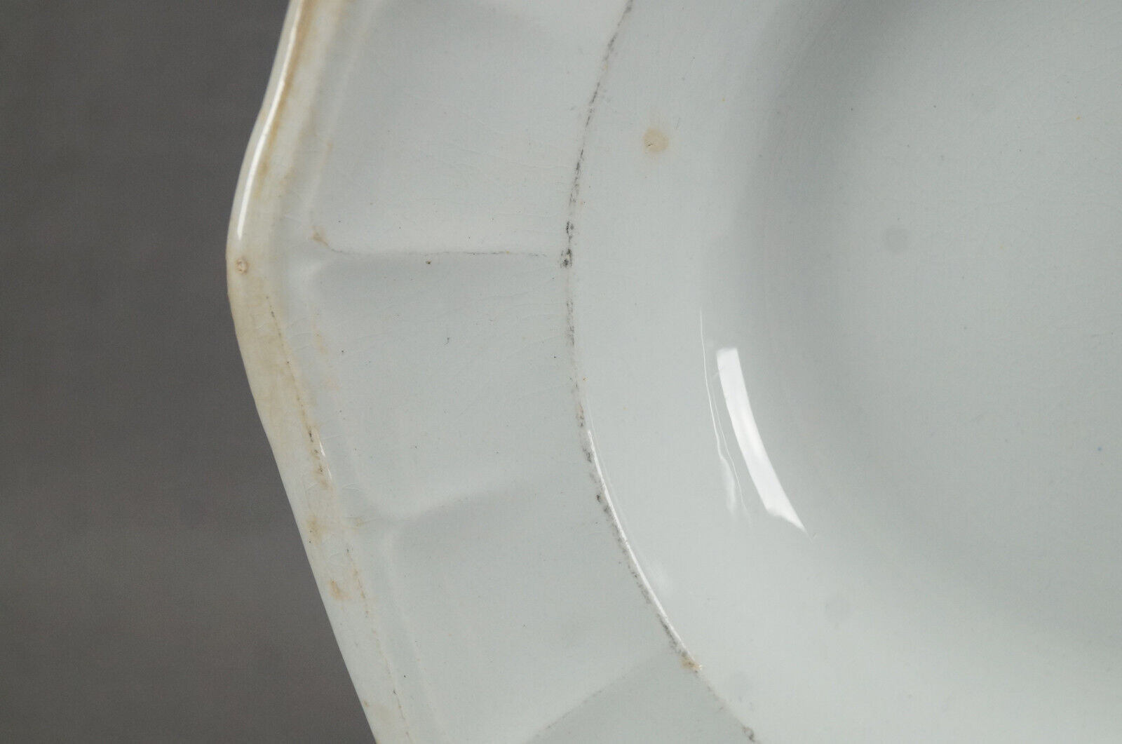 Jacob Furnival Gothic Victorian White Ironstone Deep Plate Circa 1845 – 1870