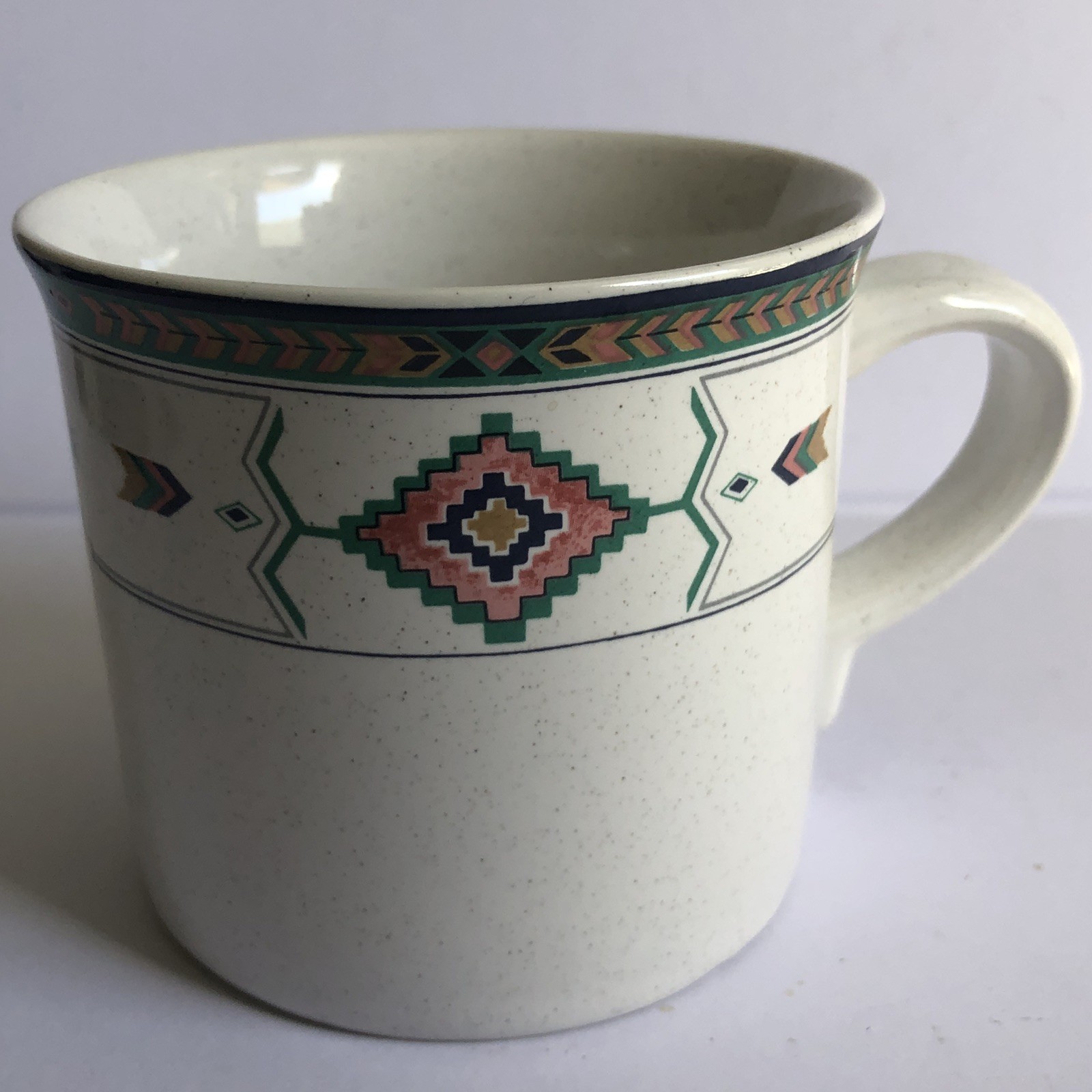 Studio Nova Adirondack Y2201 Coffee Cups 8 And Saucers 7 Round Aztec Speckled