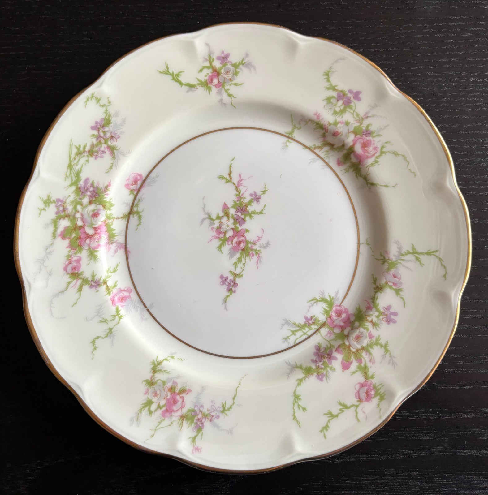Vintage Mismatched Dessert or Salad Plates 7.25″-7.75″ Set of 6 Germany, France