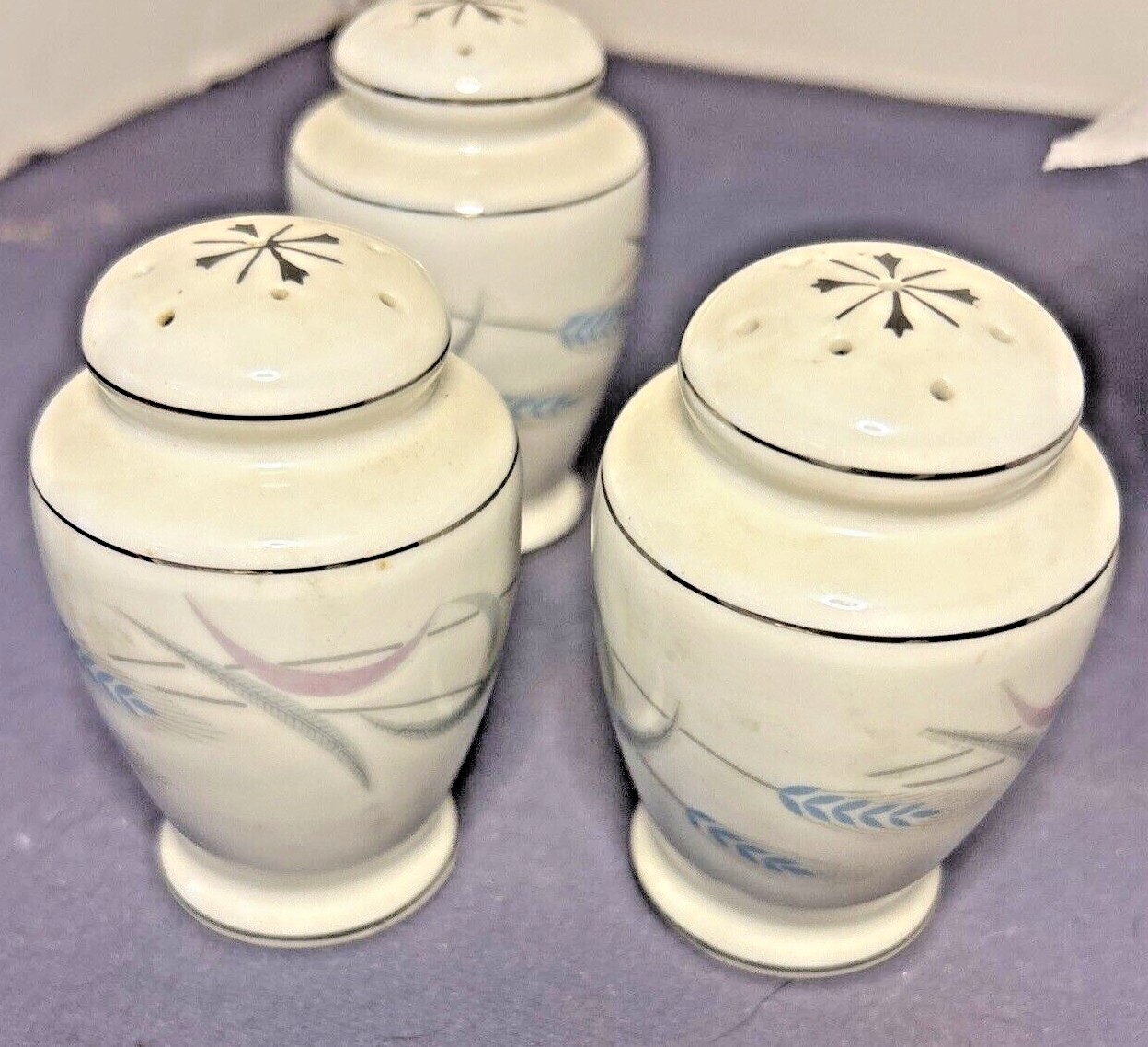 Vintage Valmont China “Royal Wheat” Saucer Bowl Salt Pepper Gravy Trays Japan