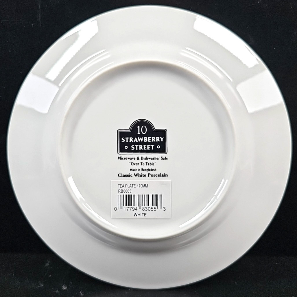 12) Ten Strawberry Street Classic White Tea Snack Appetizer Plate Set Dishes Lot