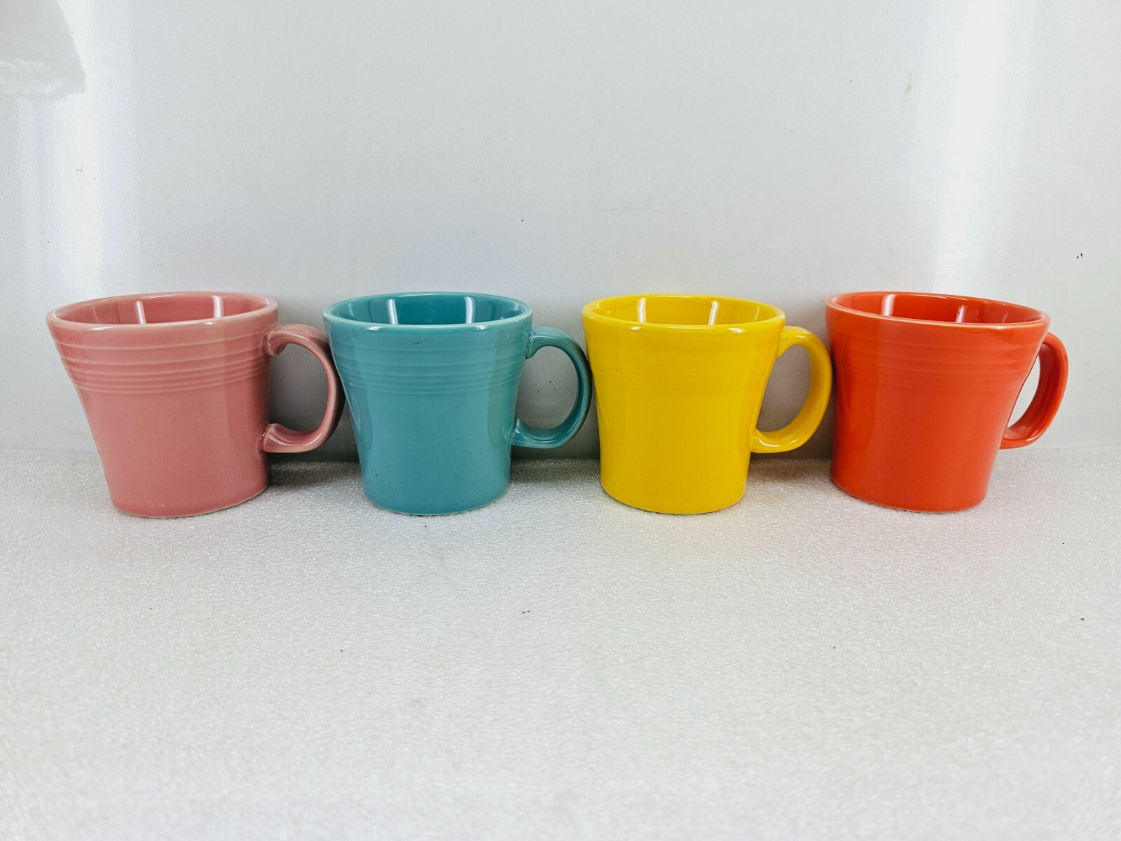 Set Lot 4 TAPERED MUG peony turquoise daffodil poppy FIESTA WARE 15 OZ new