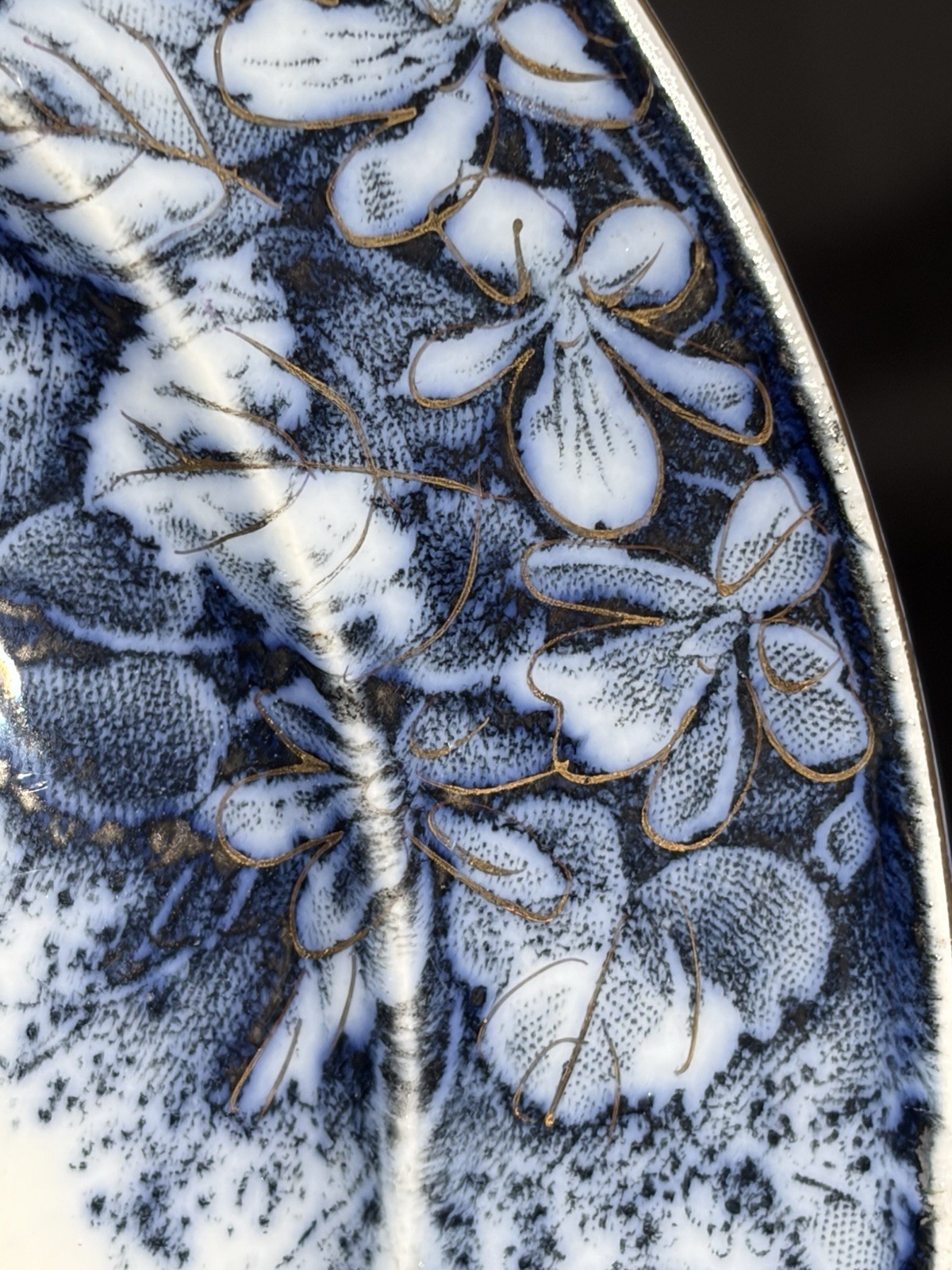 2 Antique Rare K G Keller Guerin Luneville France VILOETTE Flow Blue 7” Plates