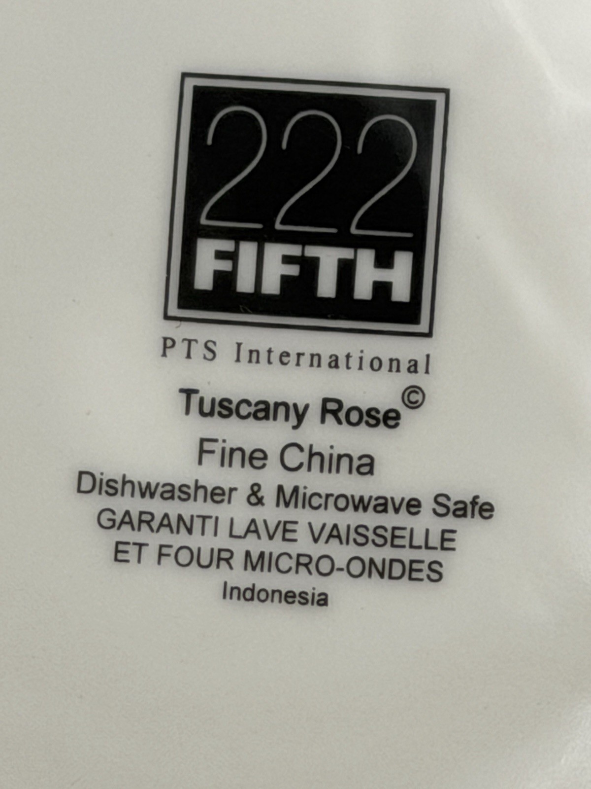 222 Fifth Tuscany Rose Salad Luncheon Plates 6″ Set of 3