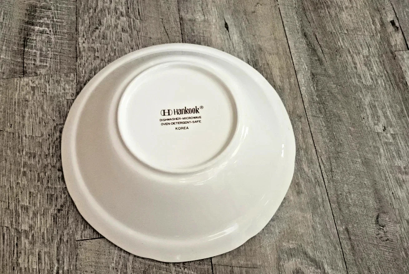 Vintage Hankook Korea Fine China Blue Geese Ducks Large 12″ Pasta Serving Bowl