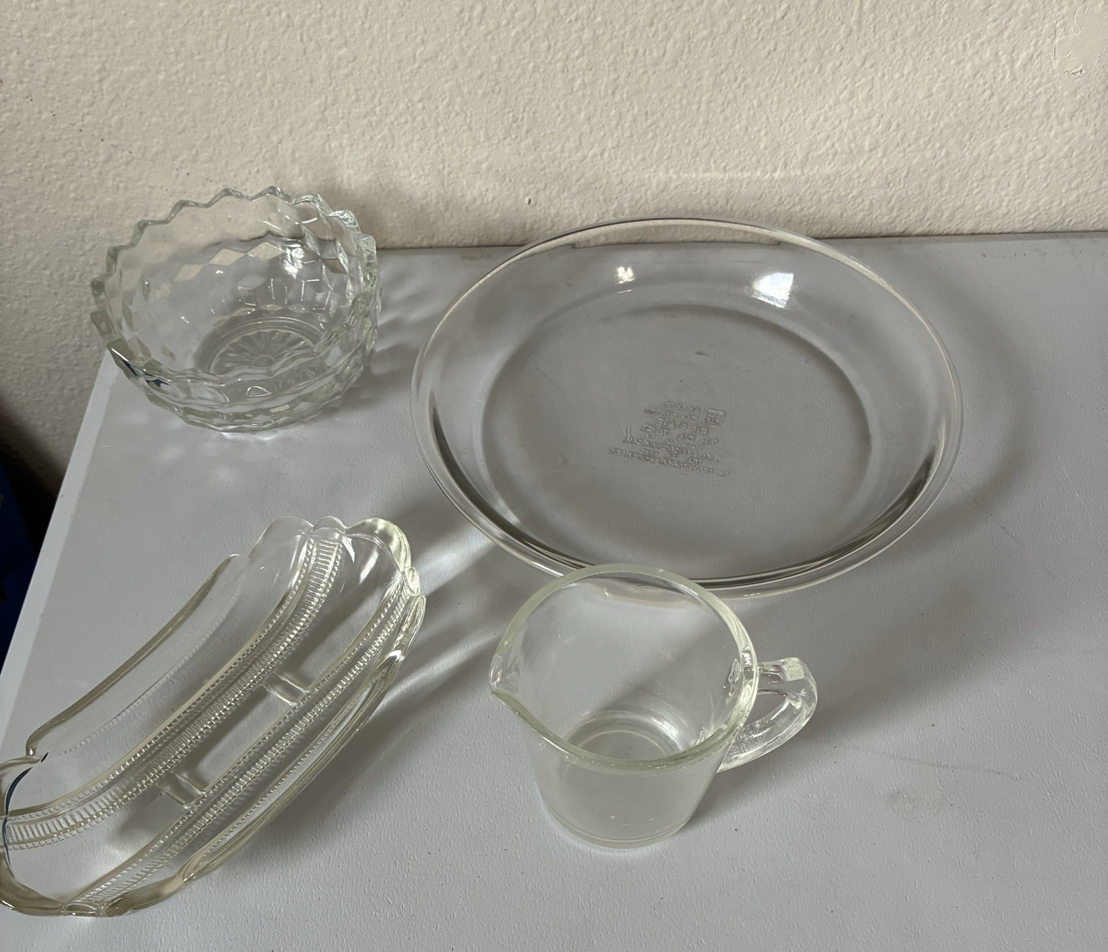 Vintage And Kitchen Clear Glass Bowl, Dishes, Plate
