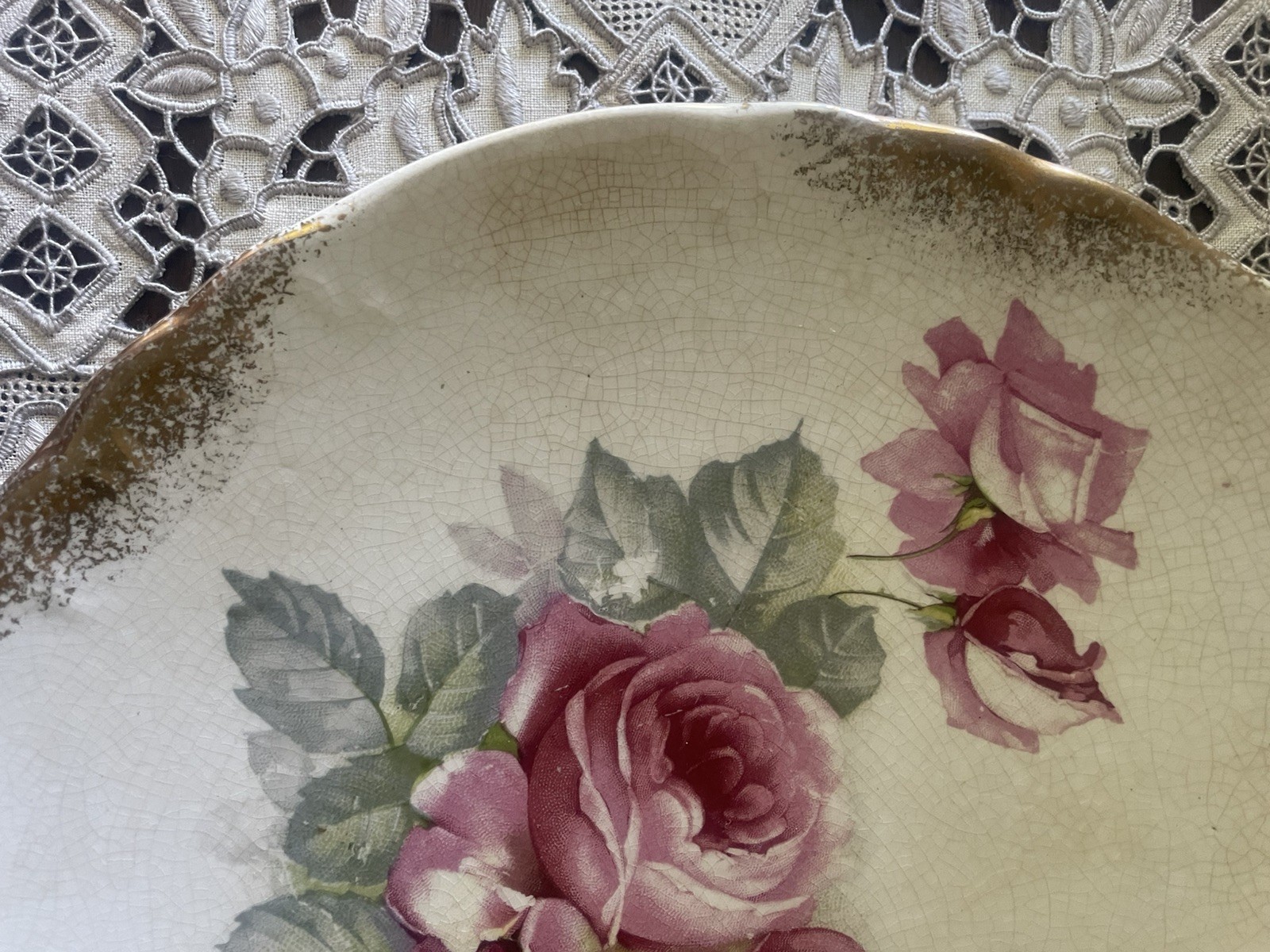 Antique Buffalo Pottery Floral Plate circa 1905-20 Excellent Condition HTF!!