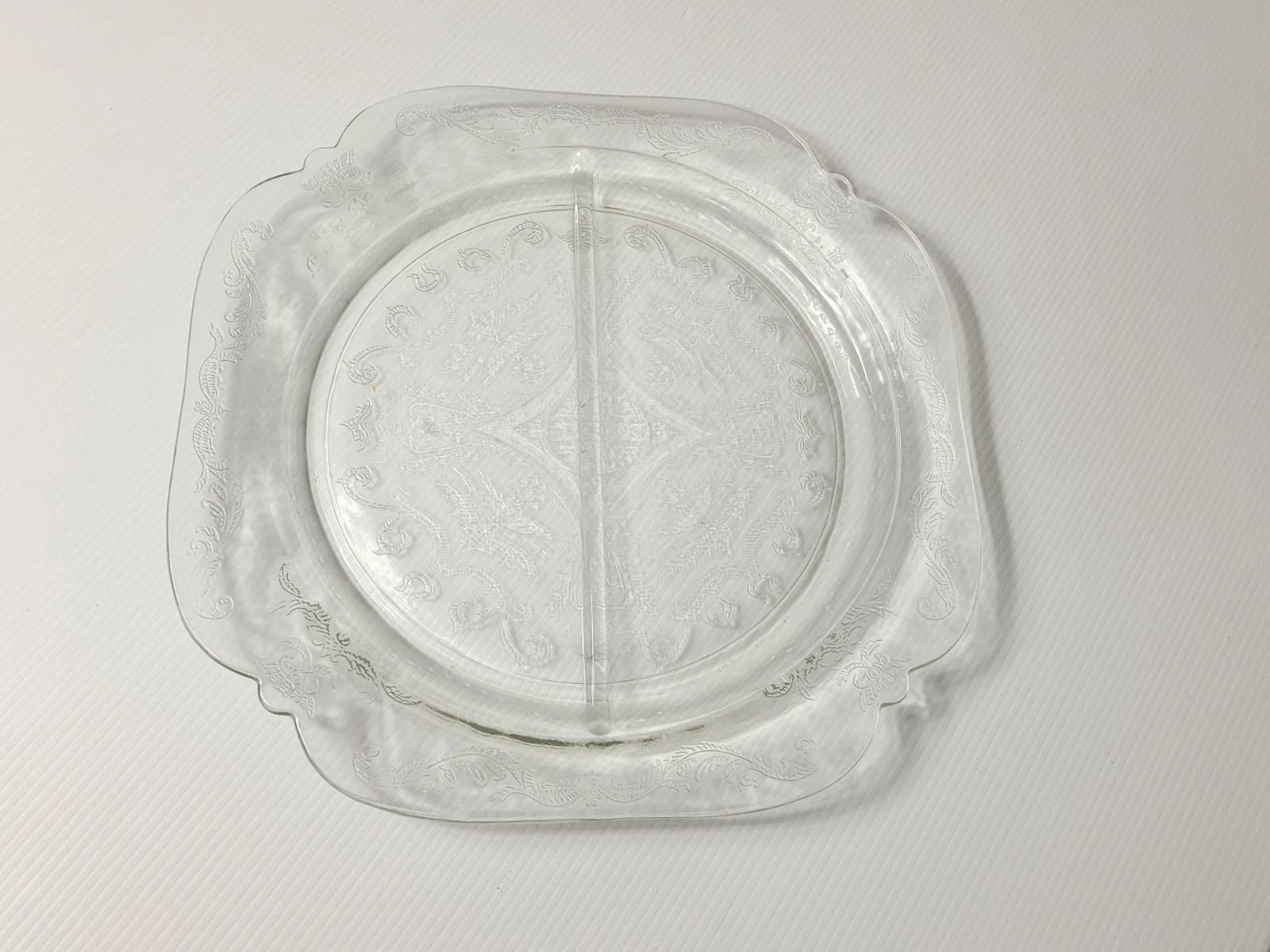 Recollection 10-1/4” Divided Relish Crystal Dish #4728 Indiana Glass Company￼