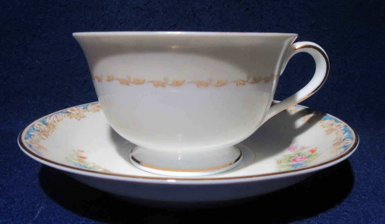 6 Vintage Rose China Porcelain Teacups and Saucers Made in Occupied Japan