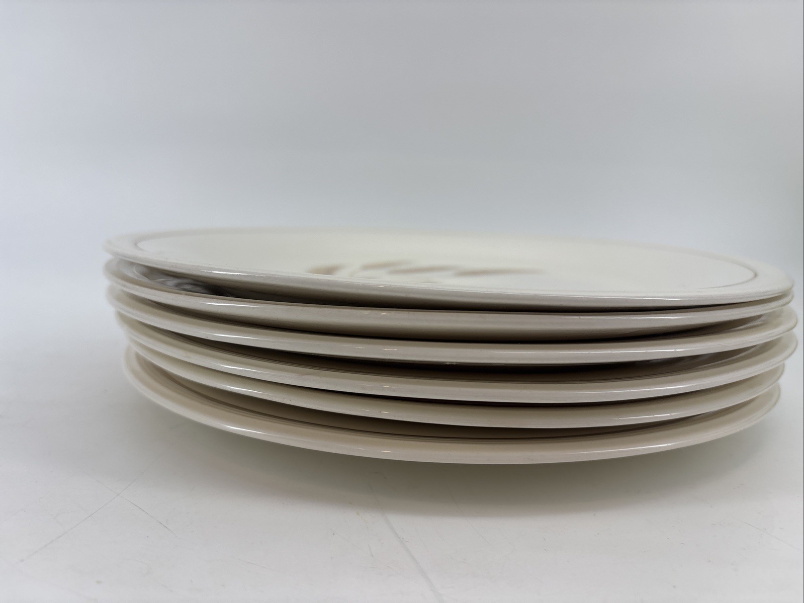 Edwin Knowles China GOLDEN WHEAT set of 6 Dinner Plates 9 7/8″ Vintage EUC