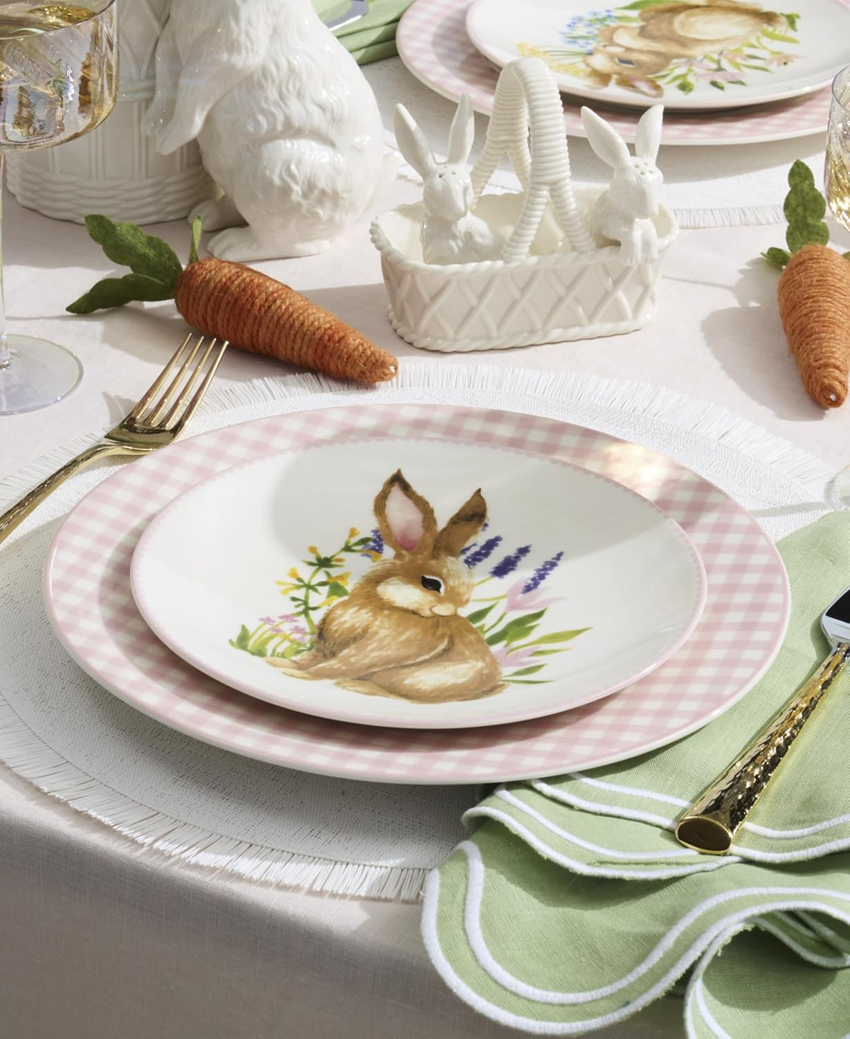 897155 Bunny Accent Plates, Set of 4