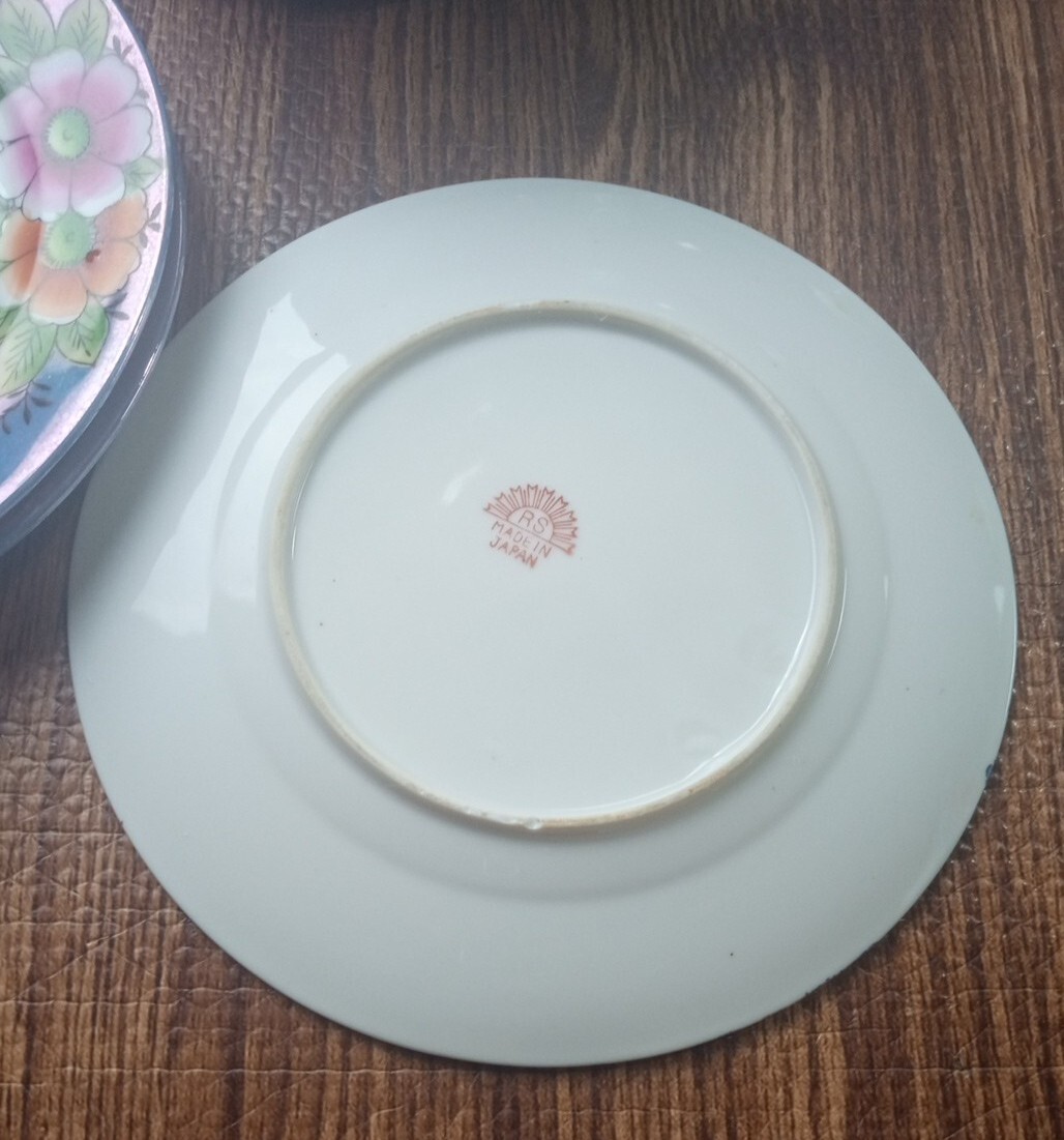 RS Made in Japan Multicolor Flowers side plates 7 1/4″ Set Of 3