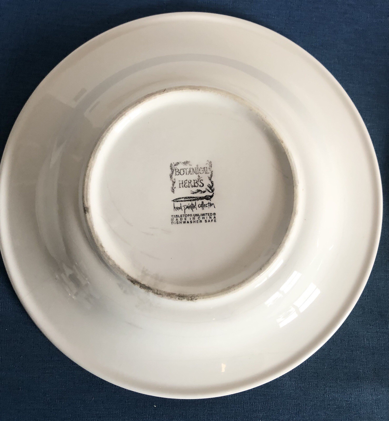 3-Piece Botanical Herbs Plate Set By Tabletops Unlimited Featuring Herb Designs