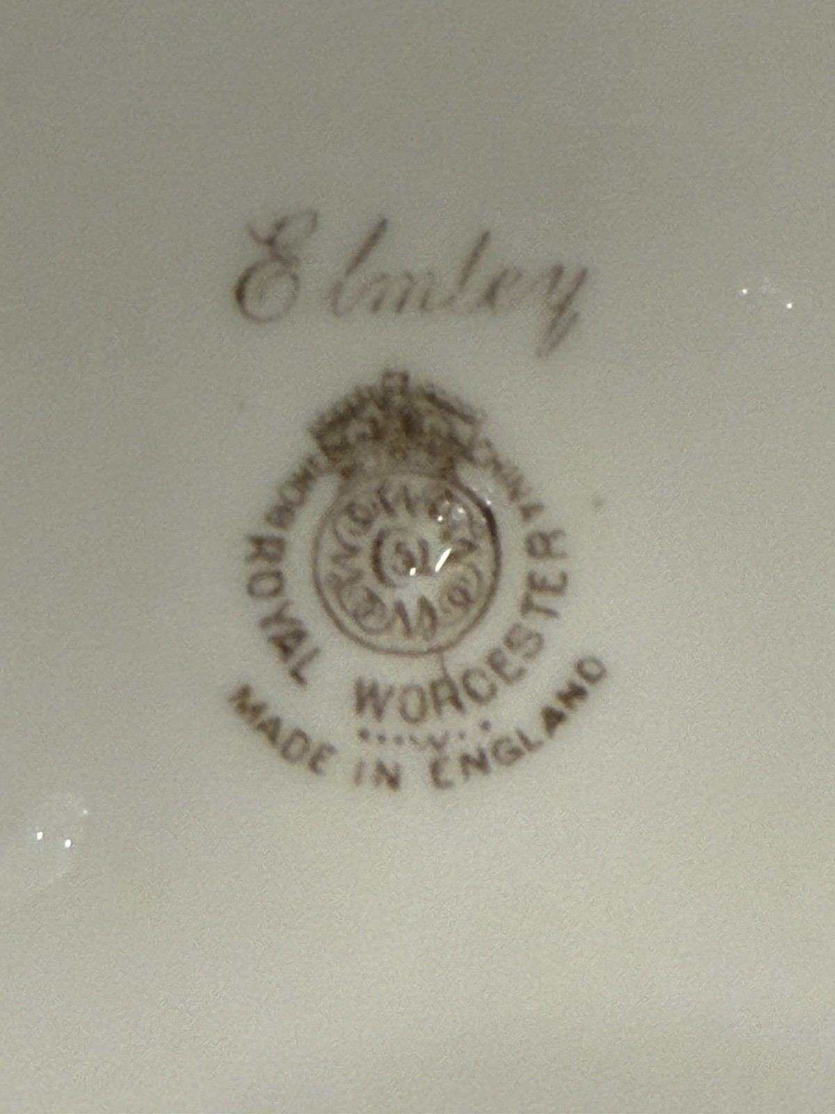 Pristine 1953 Royal Worcester 10.5″ Cabinet Plate Elmley Signed J Smith Mint
