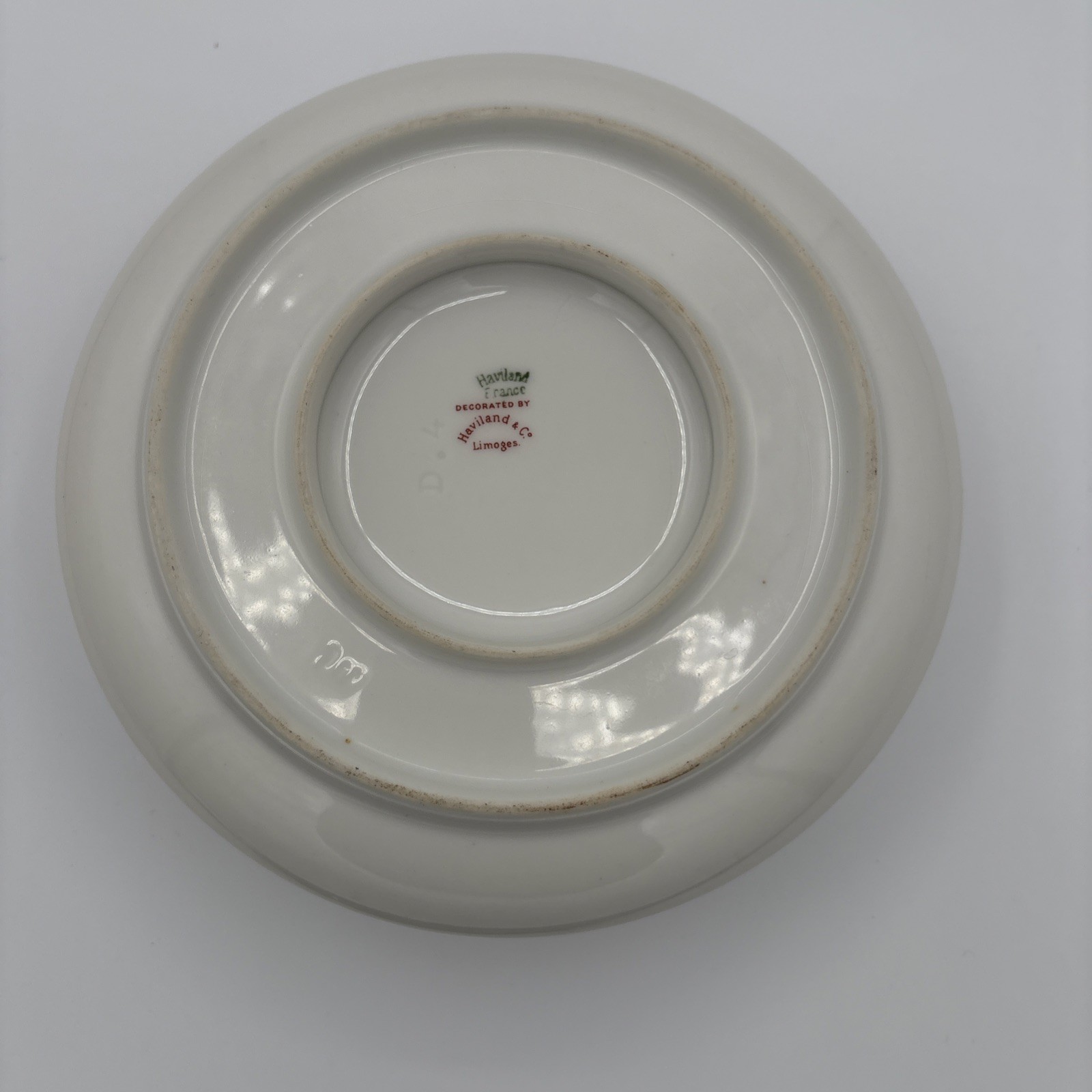 Haviland Limoges Gold Rim Double Spout Sauce Dish White & Gold With Underplate