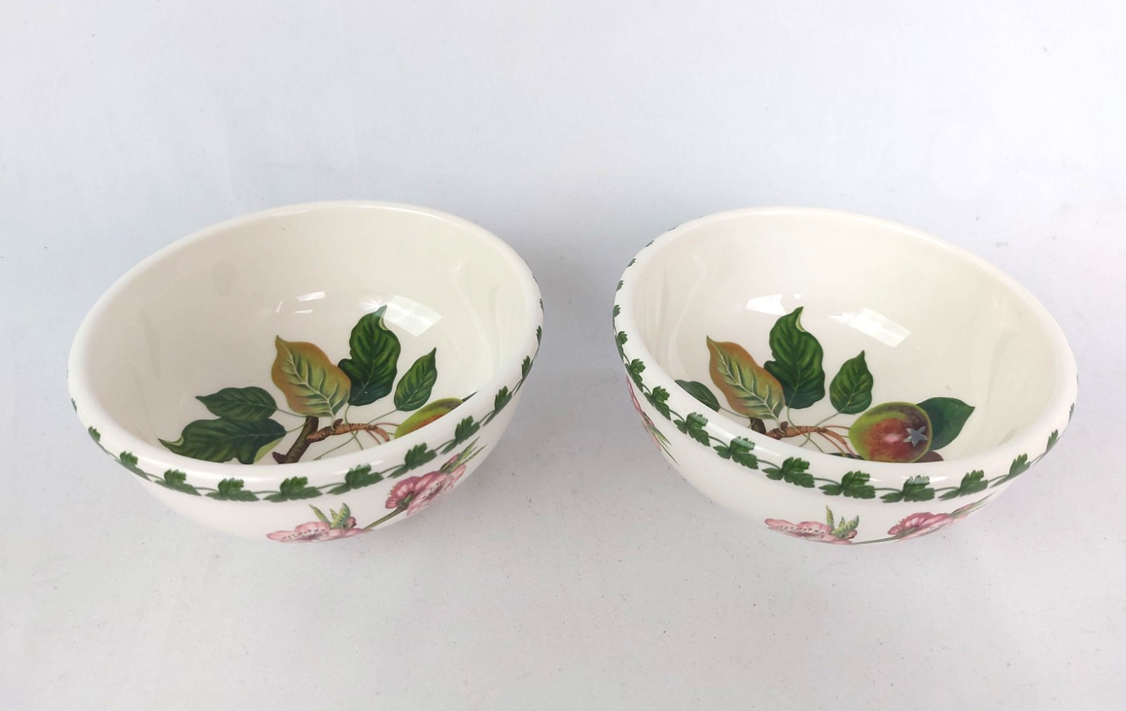 2 Portmeirion Pomona Individual Salad Dessert Fruit Bowls, Squash Pear, 5.5 In