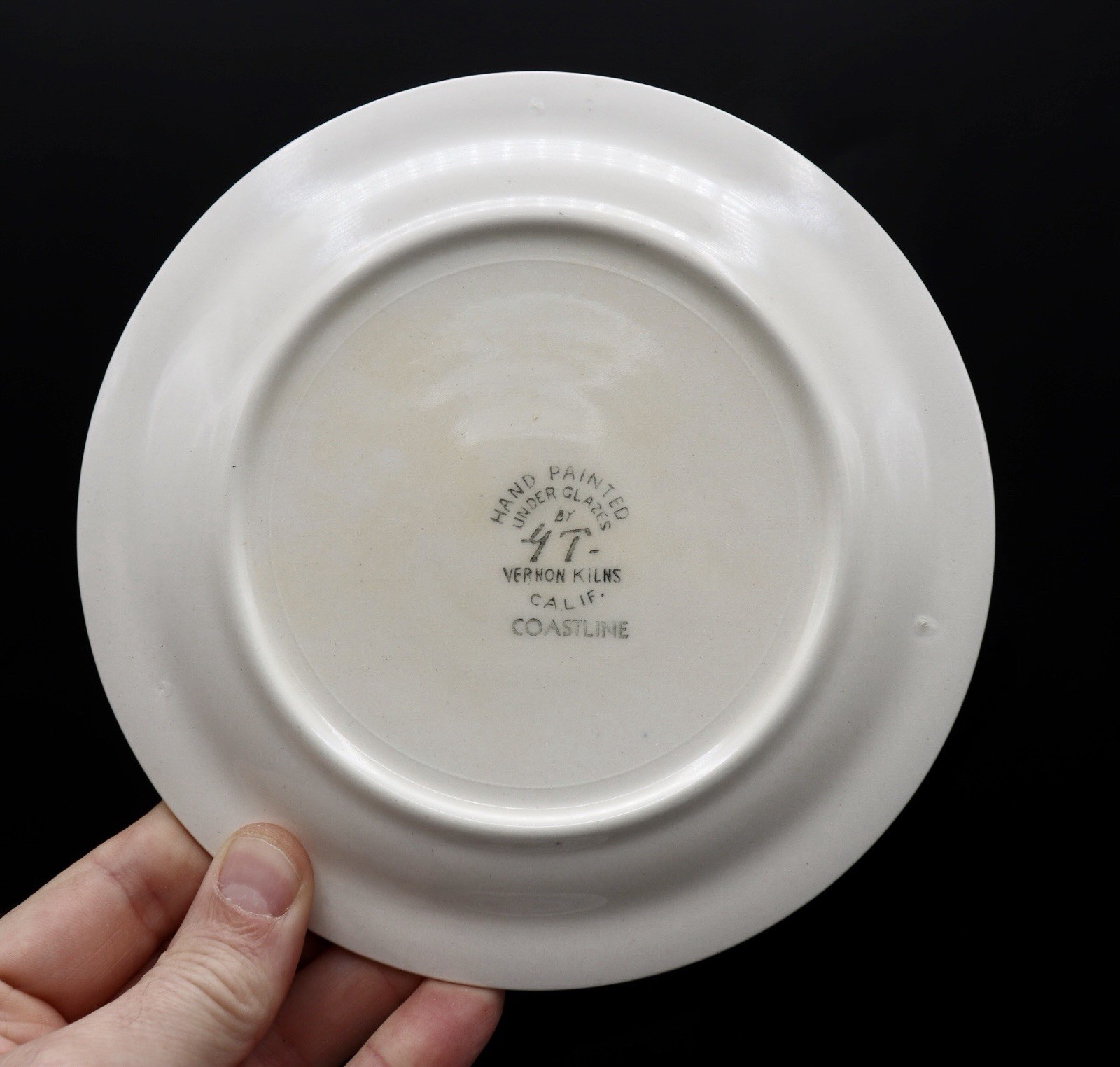 Vernon Kilns Coastline 6.375″ Bread Plate Gale Turnbull Cape Cod; Six Available