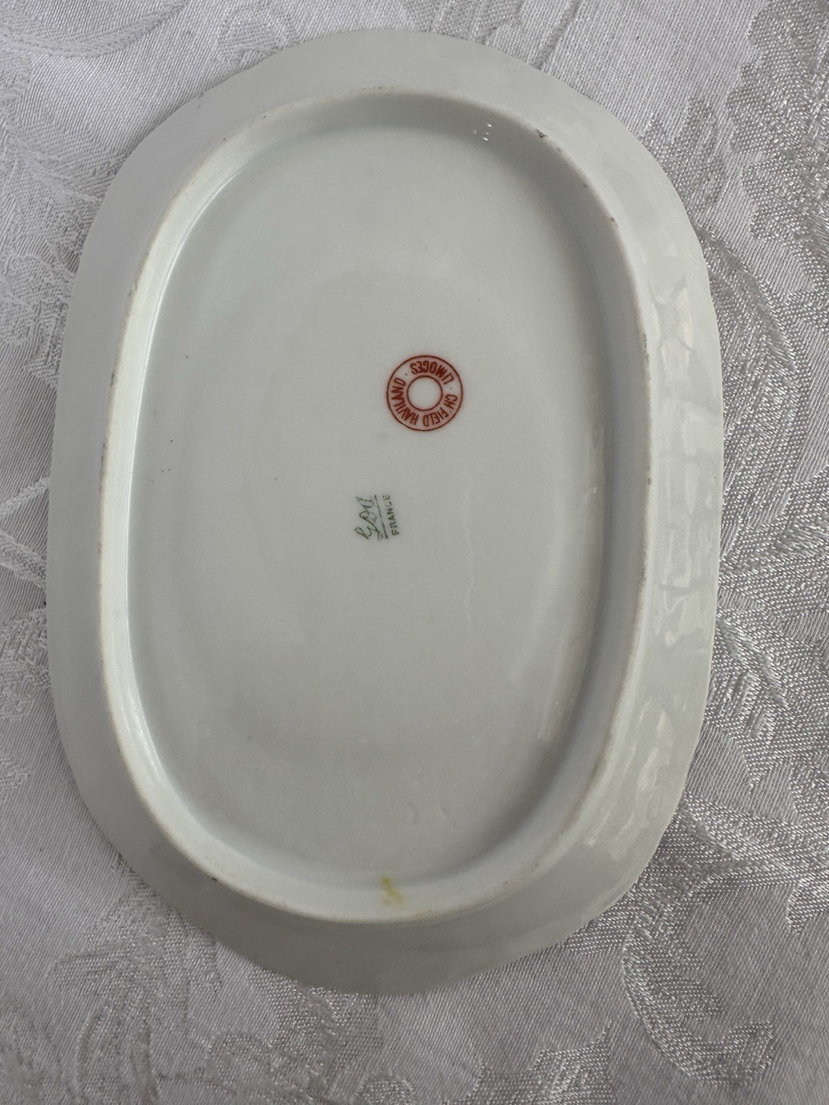 2pc Charles Field Haviland Limoges Embossed Sauce/Gravy Boat Pink Floral Sprays