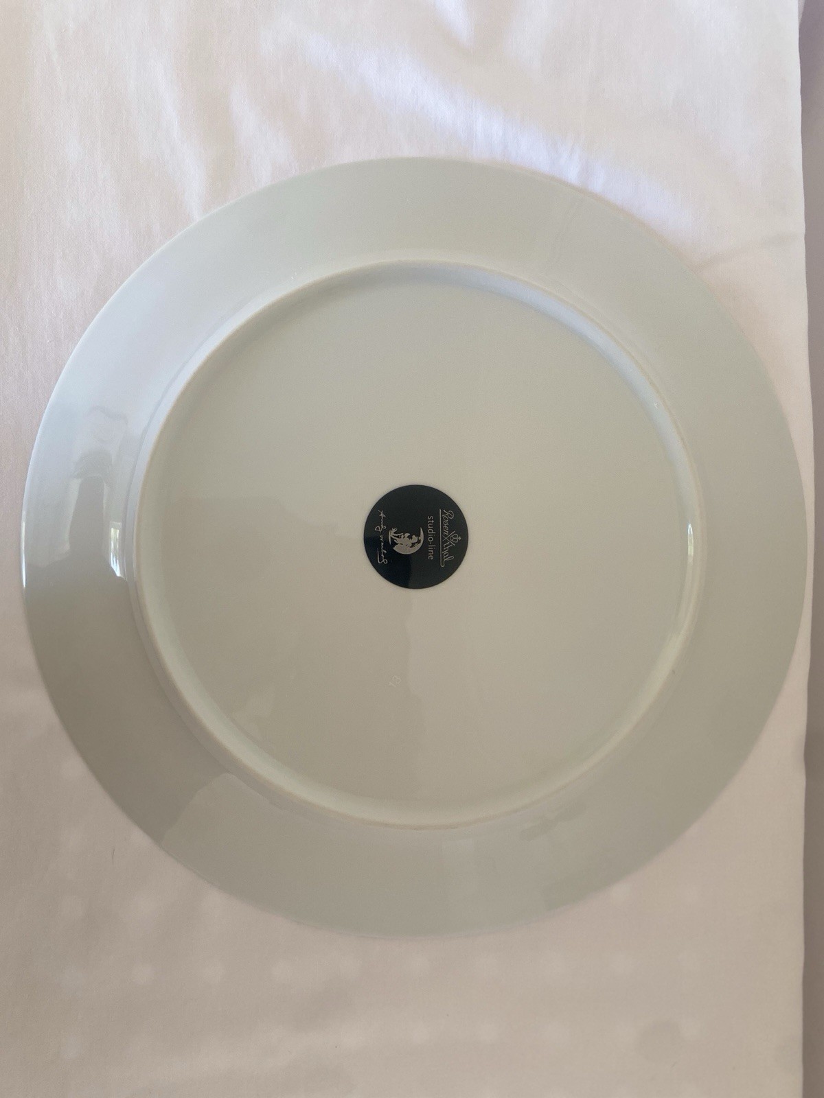 Andy Warhol Rosenthal Daisy Dinner Plates Blue Border Set of 6 Studio-Line