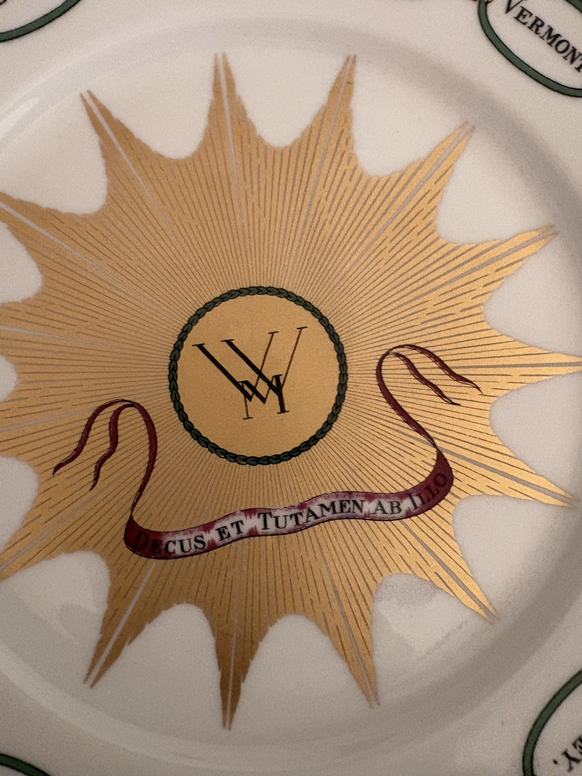 Haviland France Porcelain Martha Washington States Border Decorative Plate