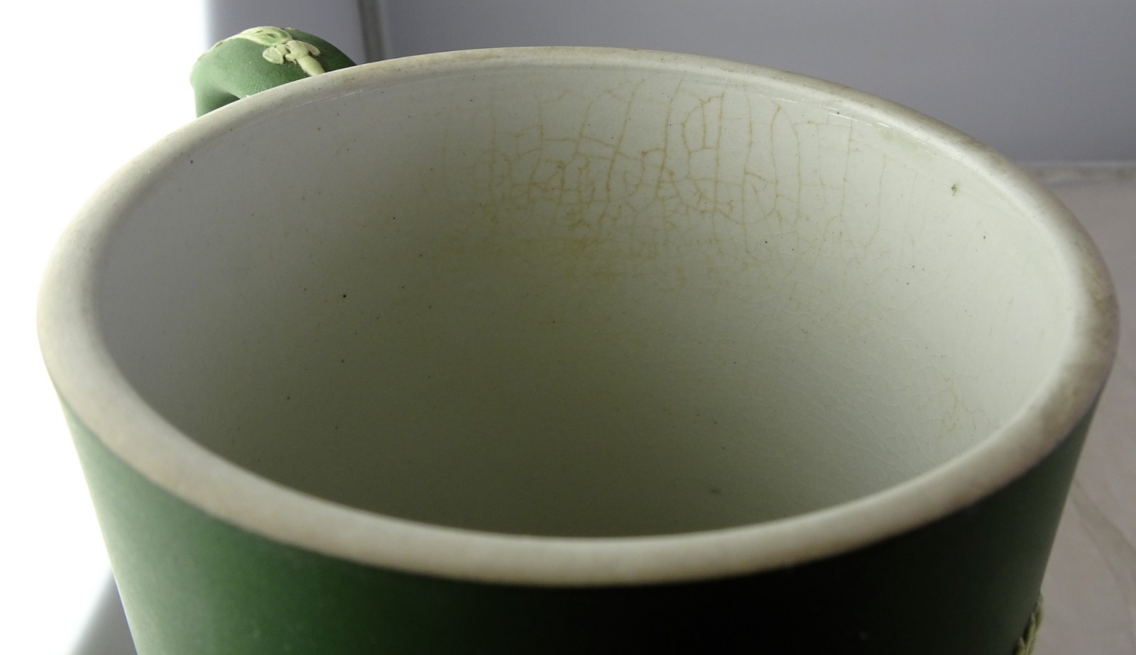 Wedgwood Neoclassical Jasperware Green Tankard Mug