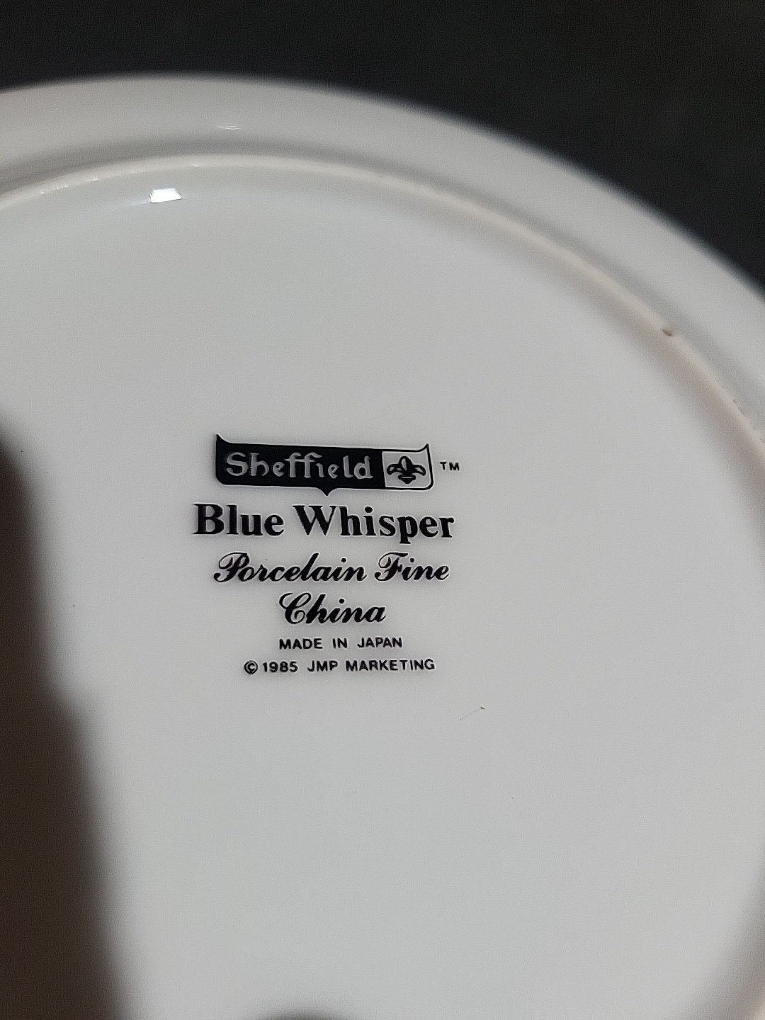 BREAD PLATES Sheffield 1985 BLUE WHISPER Porcelain Fine China 6 1/2”