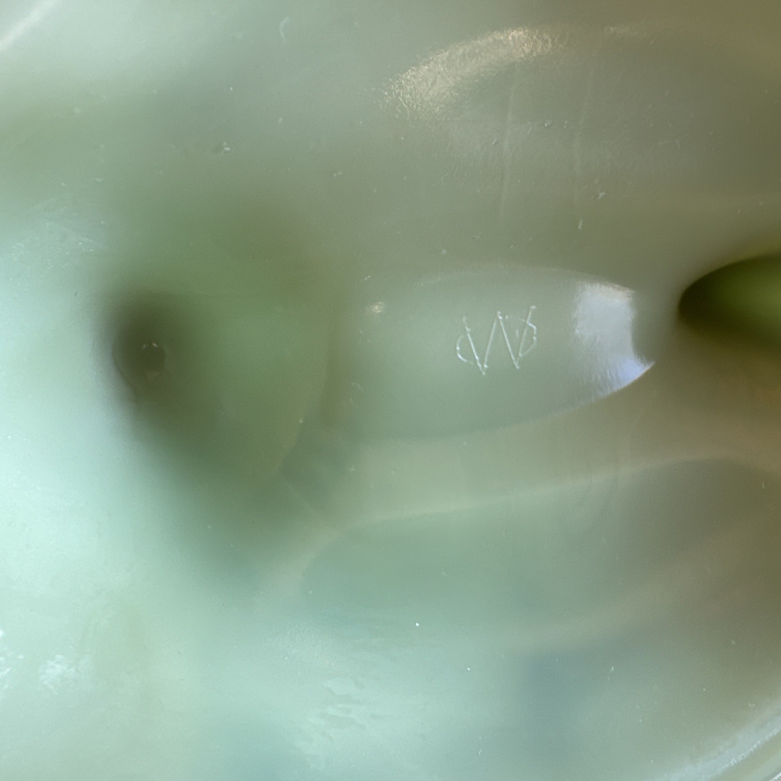 Jade Green Carnival Glass Iridescent Hen on Nest Westmoreland Nesting Chicken