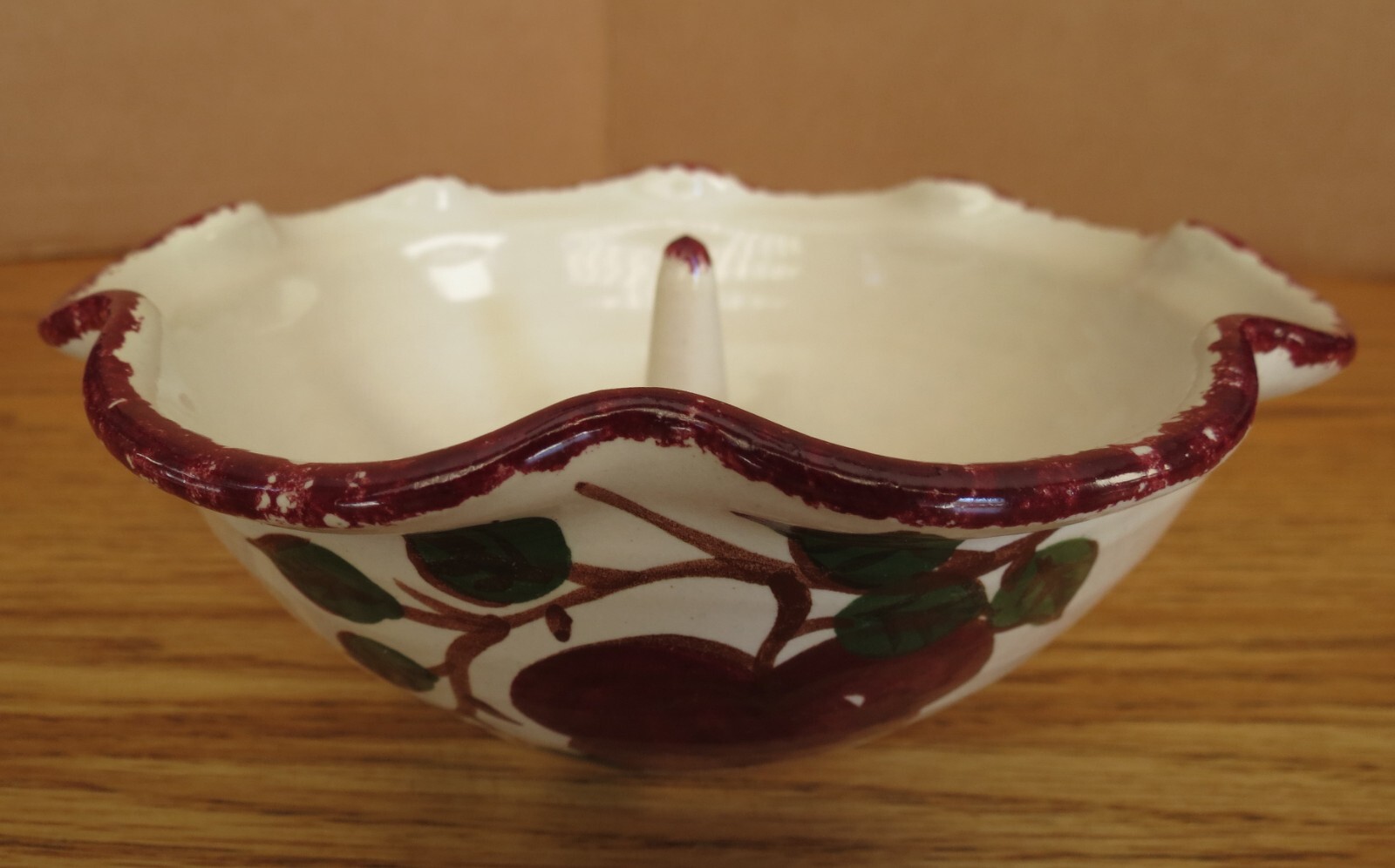 Art Pottery Apple Baker Nichols Studio NC Signed 2001 God Bless You Handmade